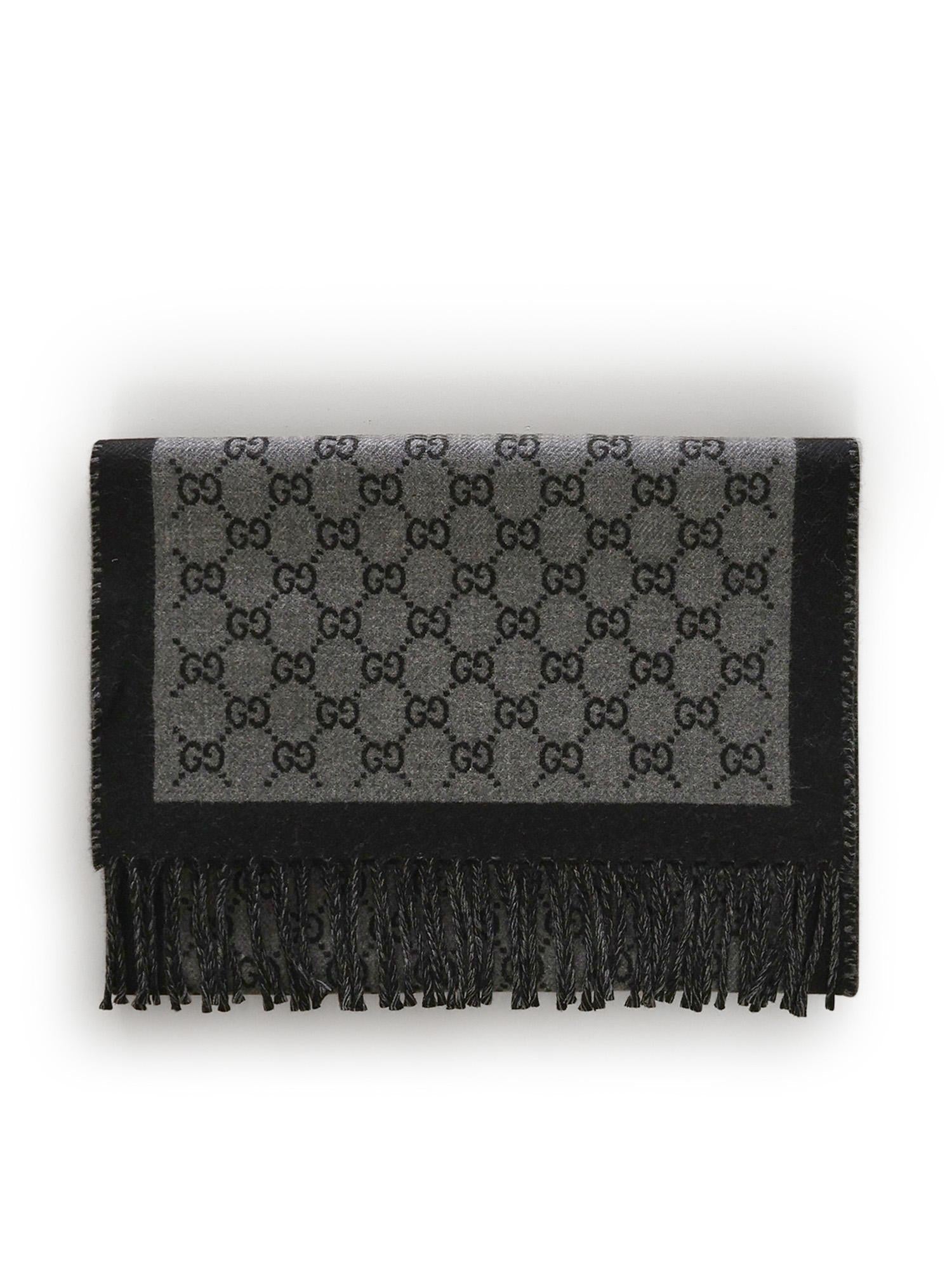 Оригінальна Sciarpa In Lana Gg Jacquard Gucci – боковий вид
