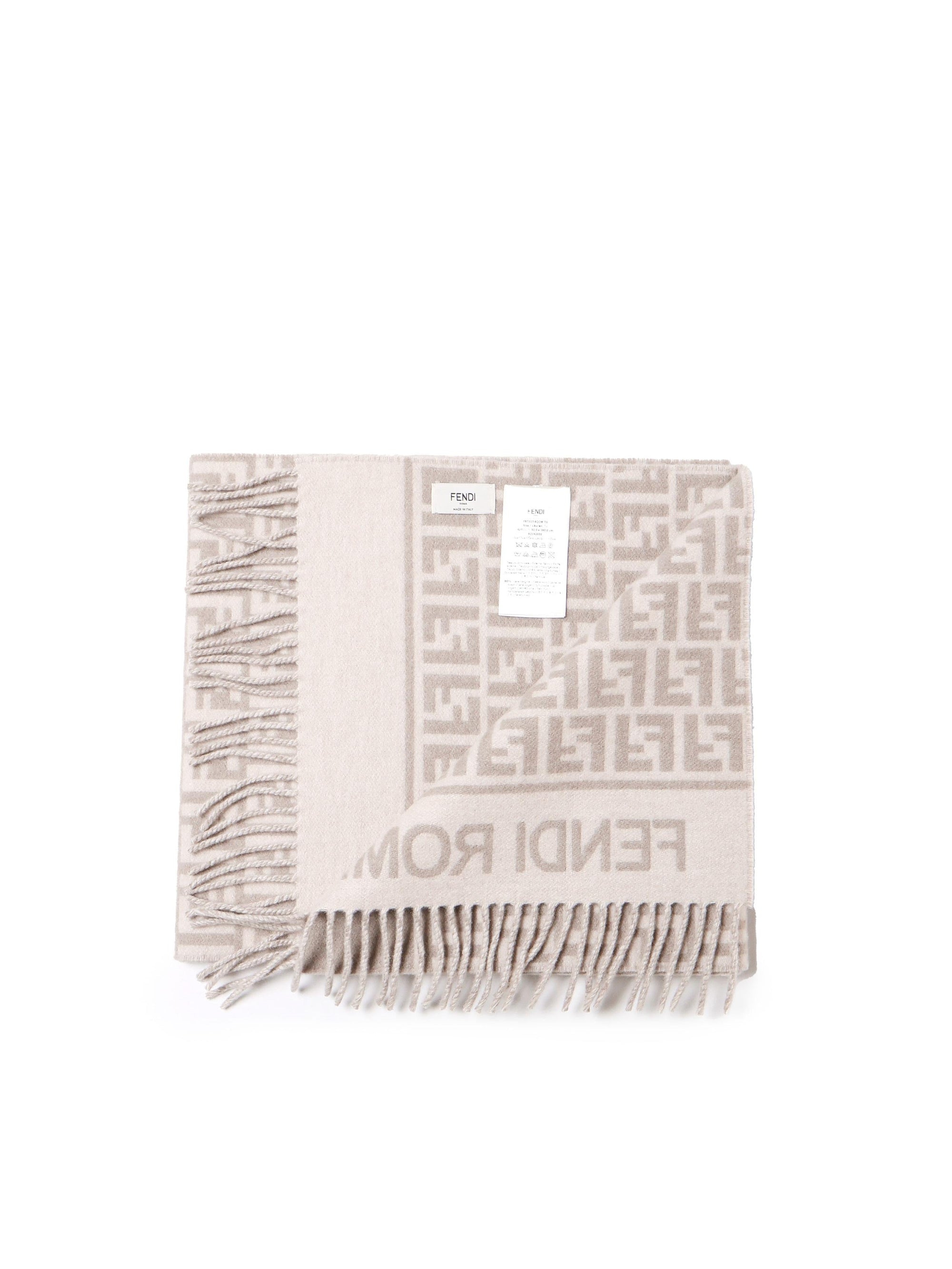Sciarpa In Lana E Cashmere Ff Jacquard Fendi – Гарантія оригінальності – детальний вид