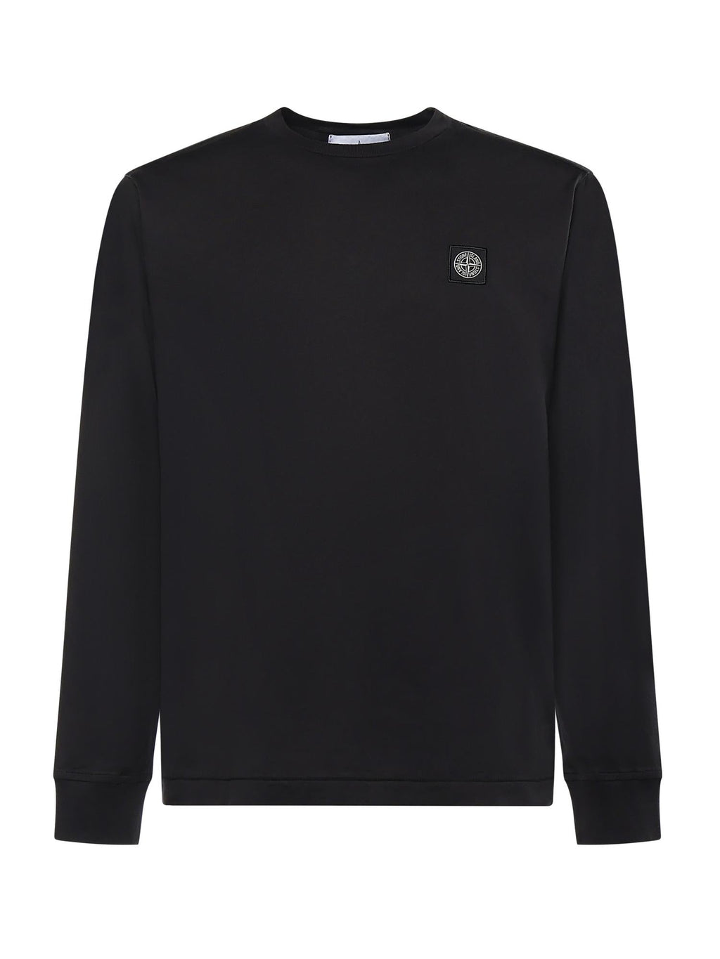 T-Shirt A Manica Lunga Con Patch Compass In Jersey DI Cotone Stone island – Гарантія оригінальності – боковий вид
