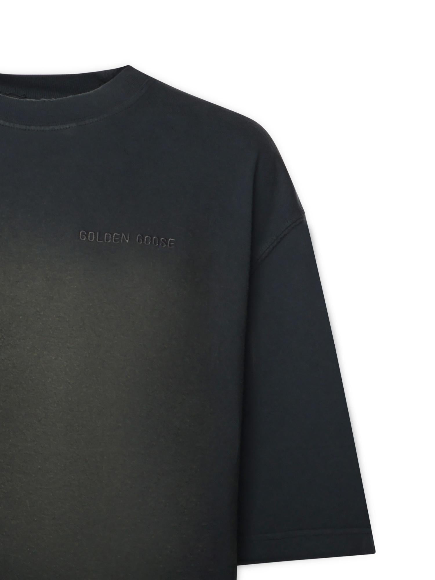 T-Shirt In Jersey DI Cotone Con Logo Golden goose – Гарантія оригінальності – вид ззаду