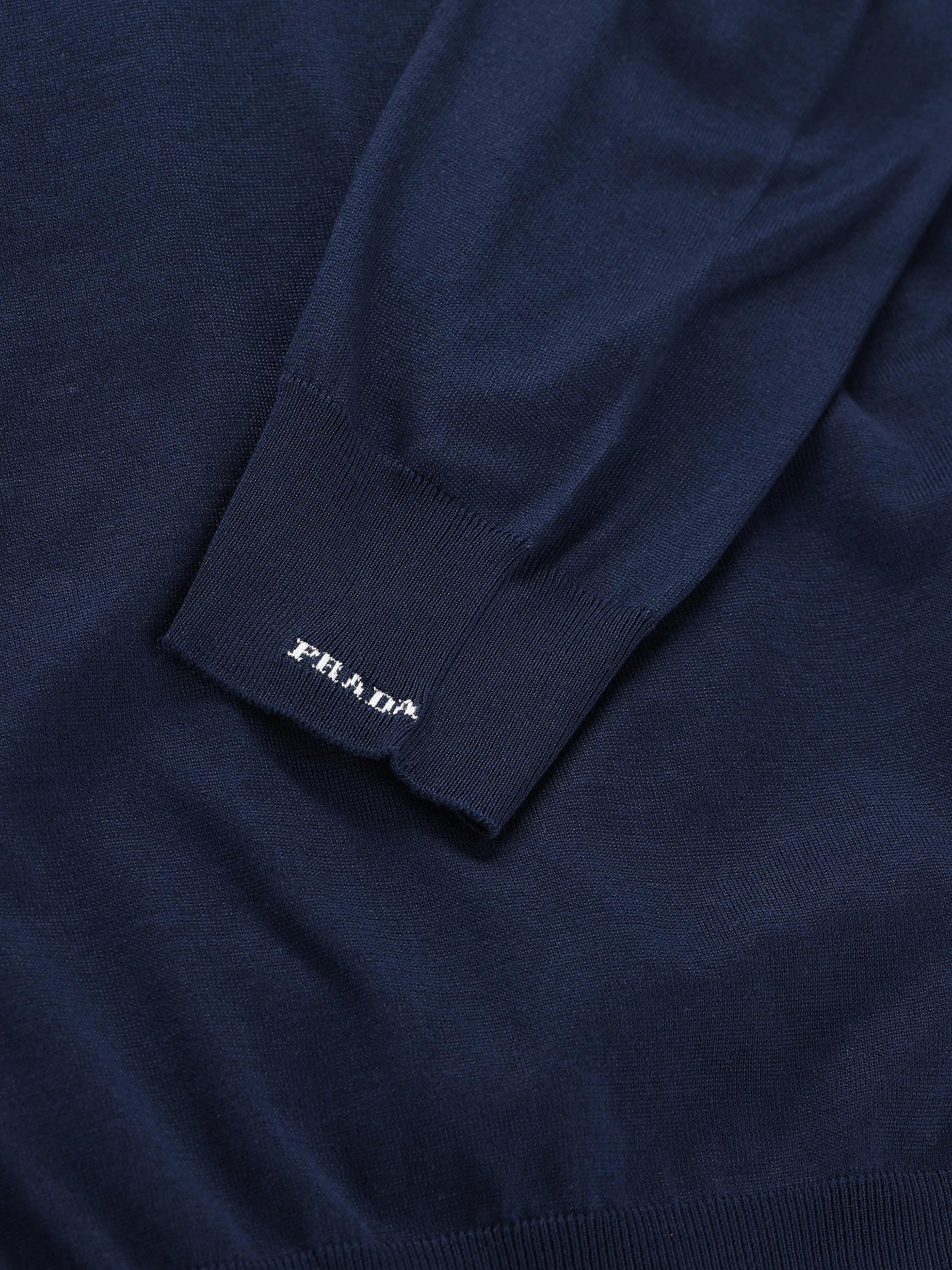 Оригінальна V Neck Cotton Sweater Prada – збільшений вид