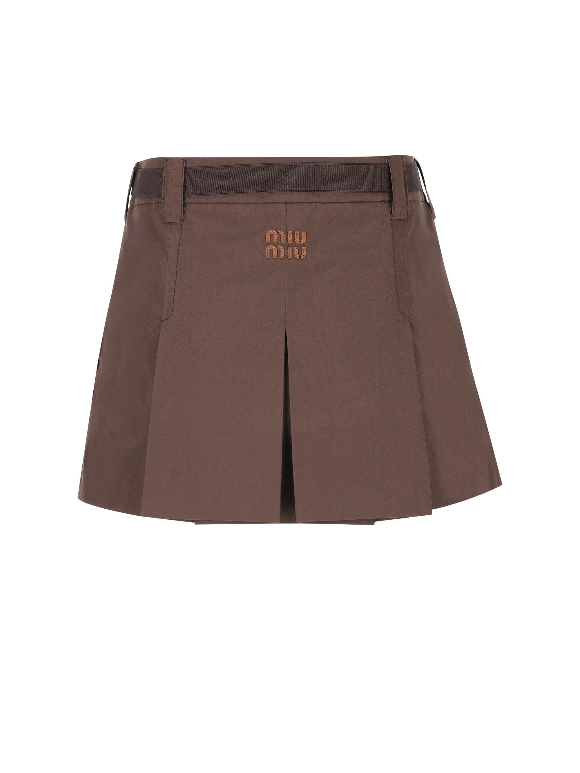 Mini Skirt In Panama Miu miu – Гарантія оригінальності – вид ззаду