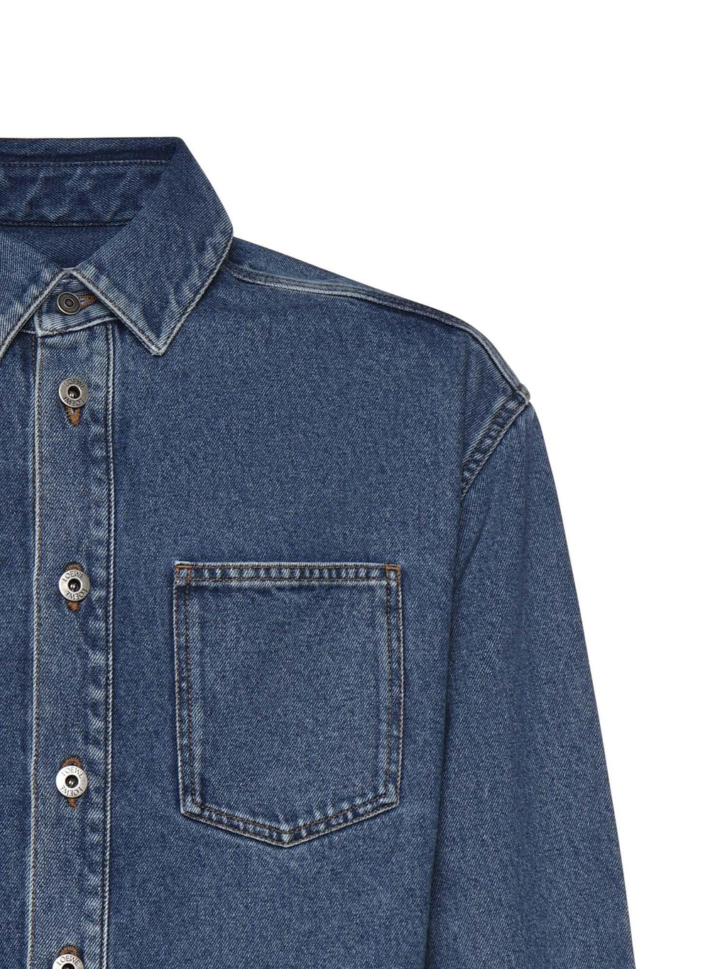 Giacca-Camicia Anagram In Denim Loewe оригінал – Купити в Україні – вид ззаду