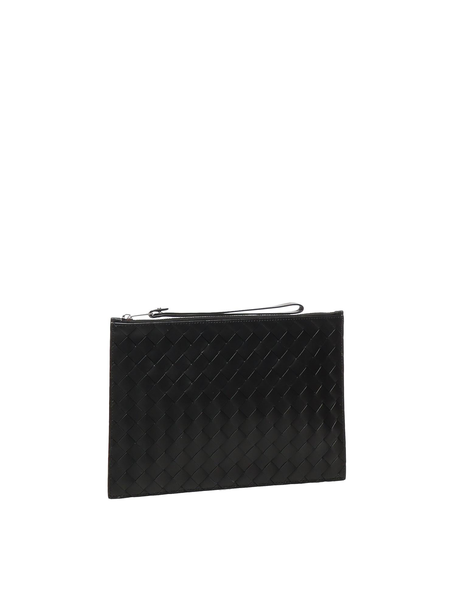 Pochette Intrecciato Con Zip Bottega veneta – Гарантія оригінальності – вид ззаду