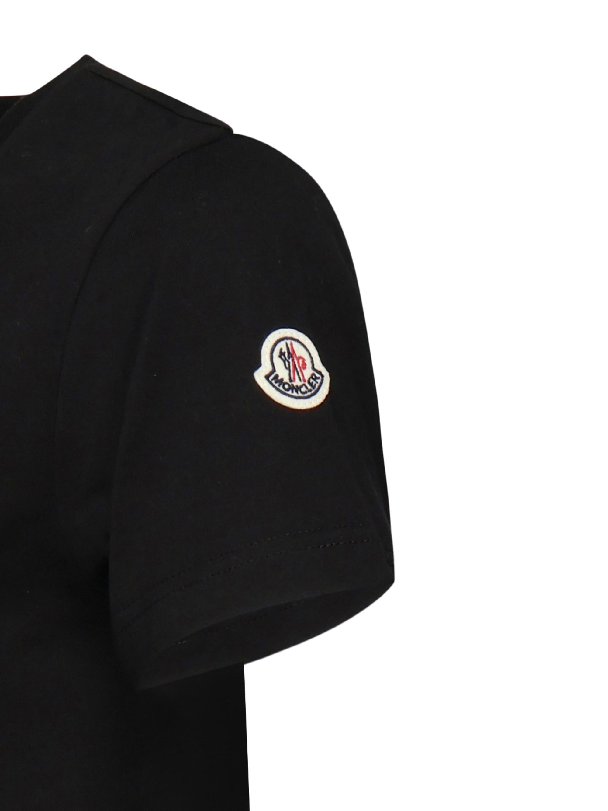 T-Shirt In Jersey DI Cotone Con Patch Logato Moncler оригінал – Купити в Україні – вид ззаду