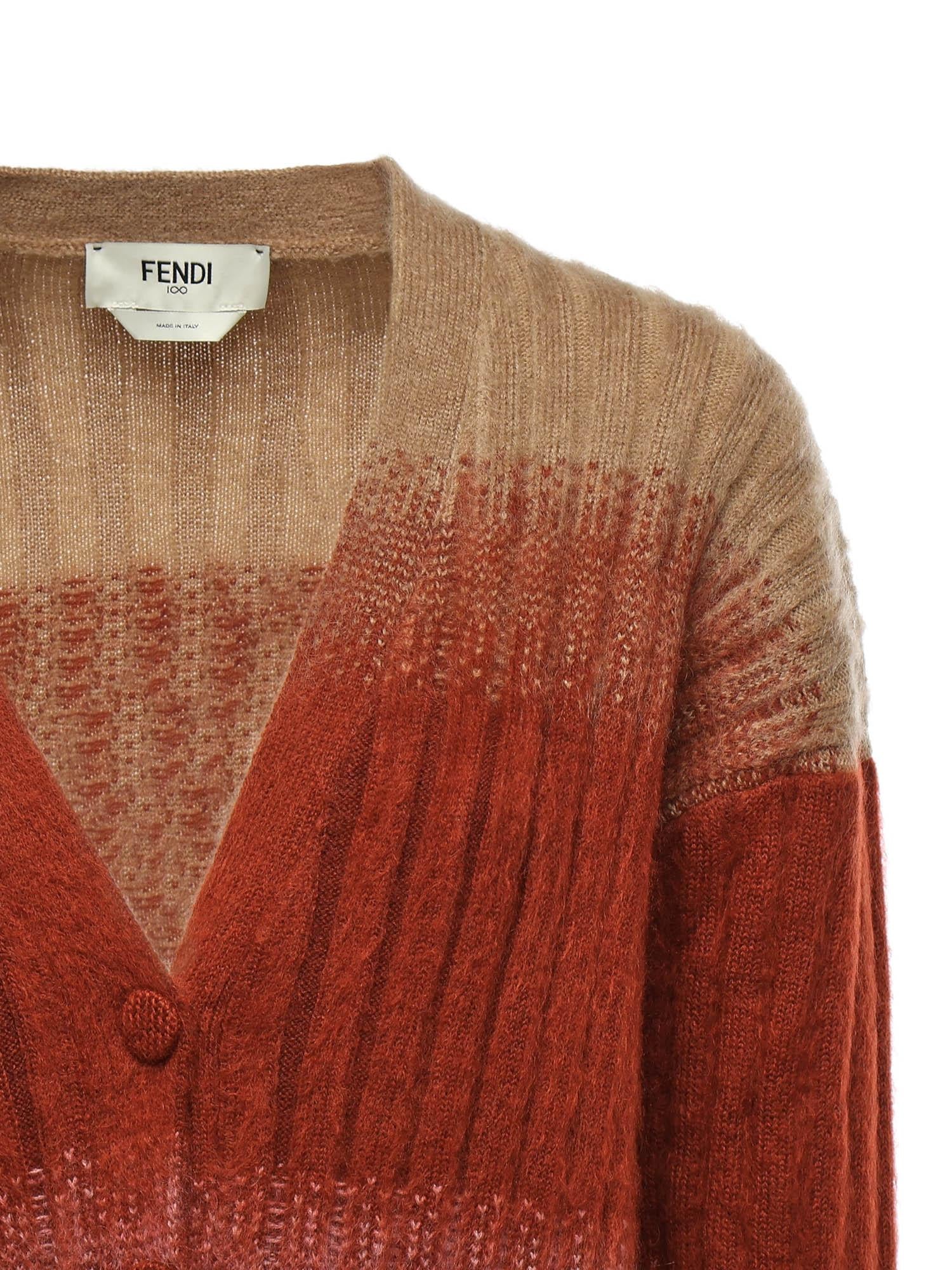 Оригінальна Cardigan In Mohair E Lana Fendi – вид ззаду