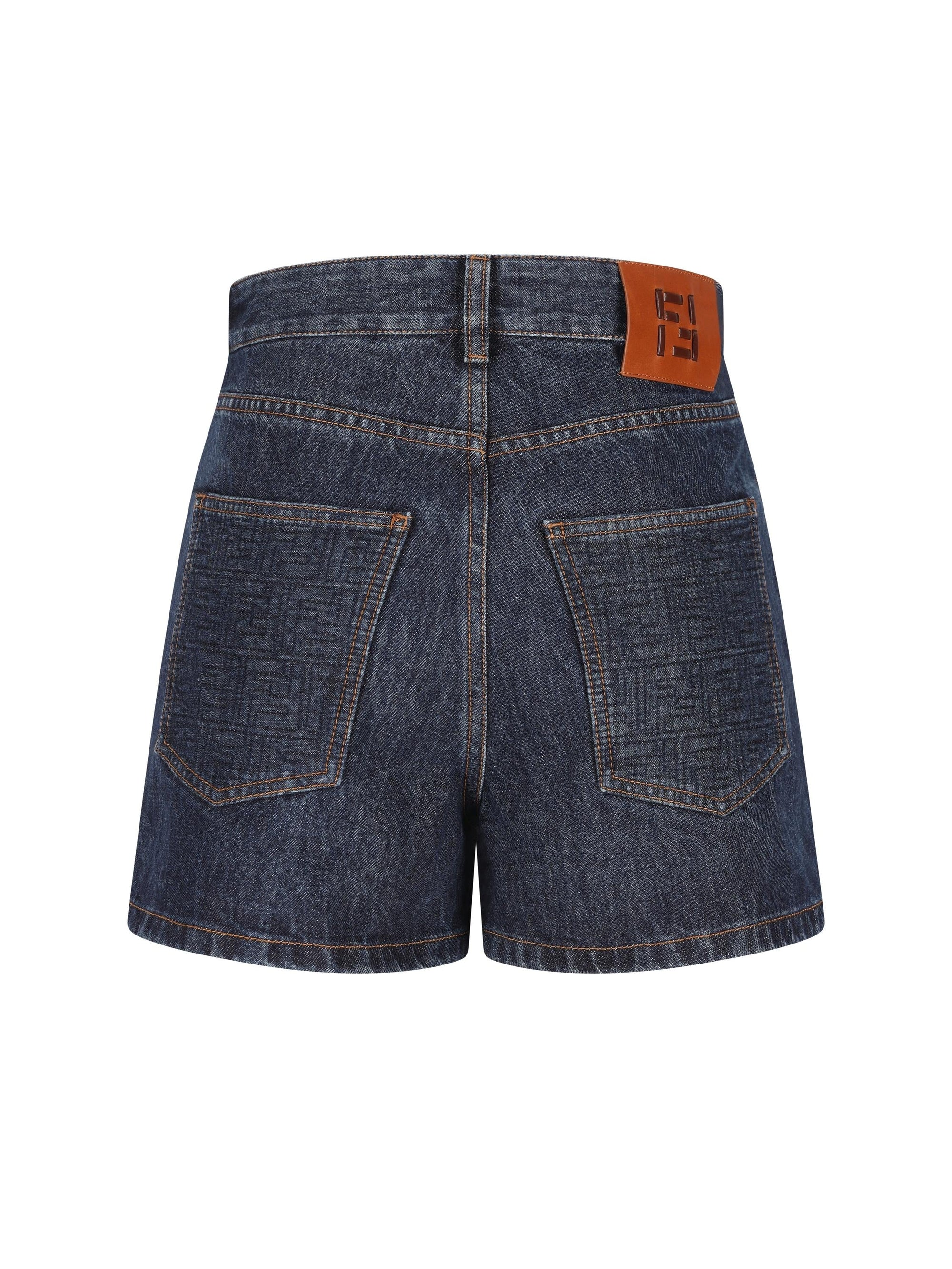 Short In Denim Fendi – Гарантія оригінальності – вид ззаду