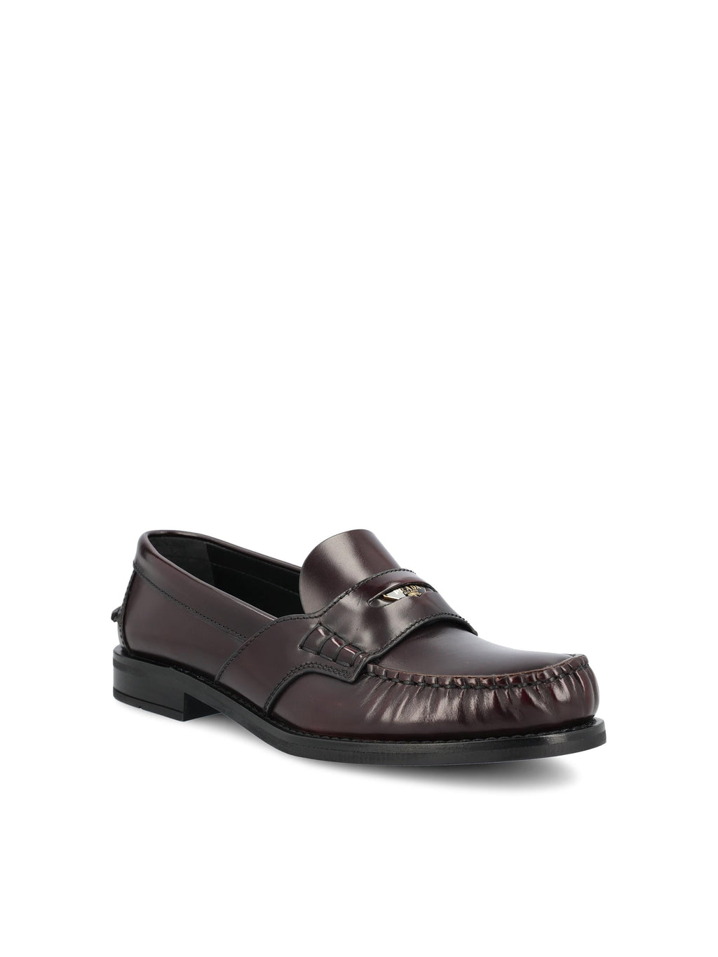 Оригінальна Polished Leather Loafers Prada – вид ззаду
