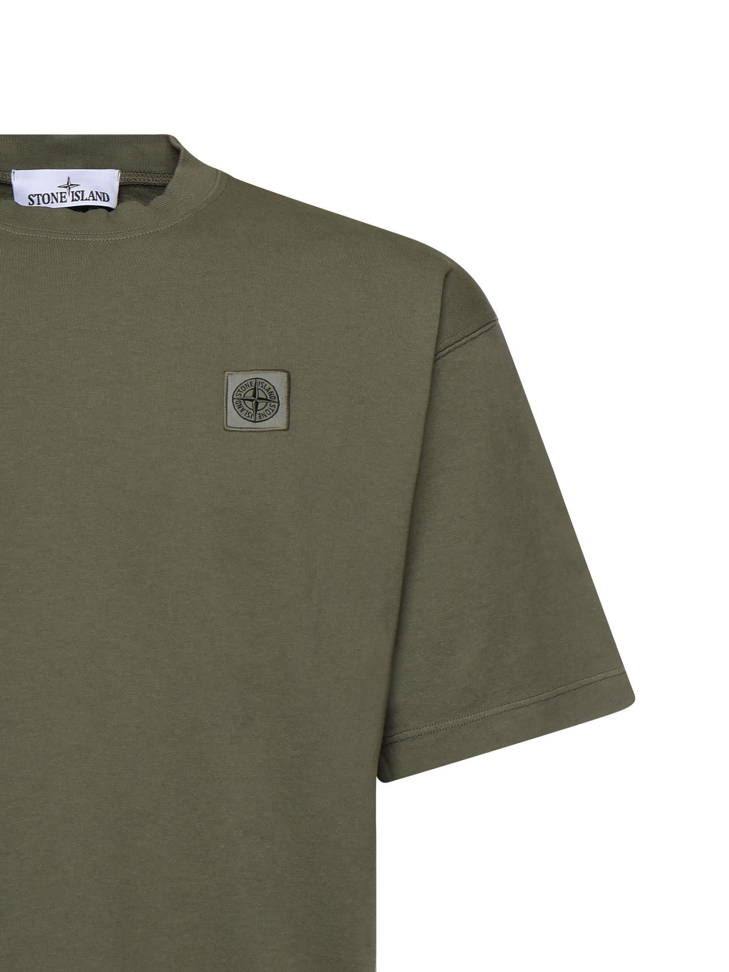 Оригінальна T-Shirt Con Patch Compass In Jersey DI Cotone Stone island – вид ззаду