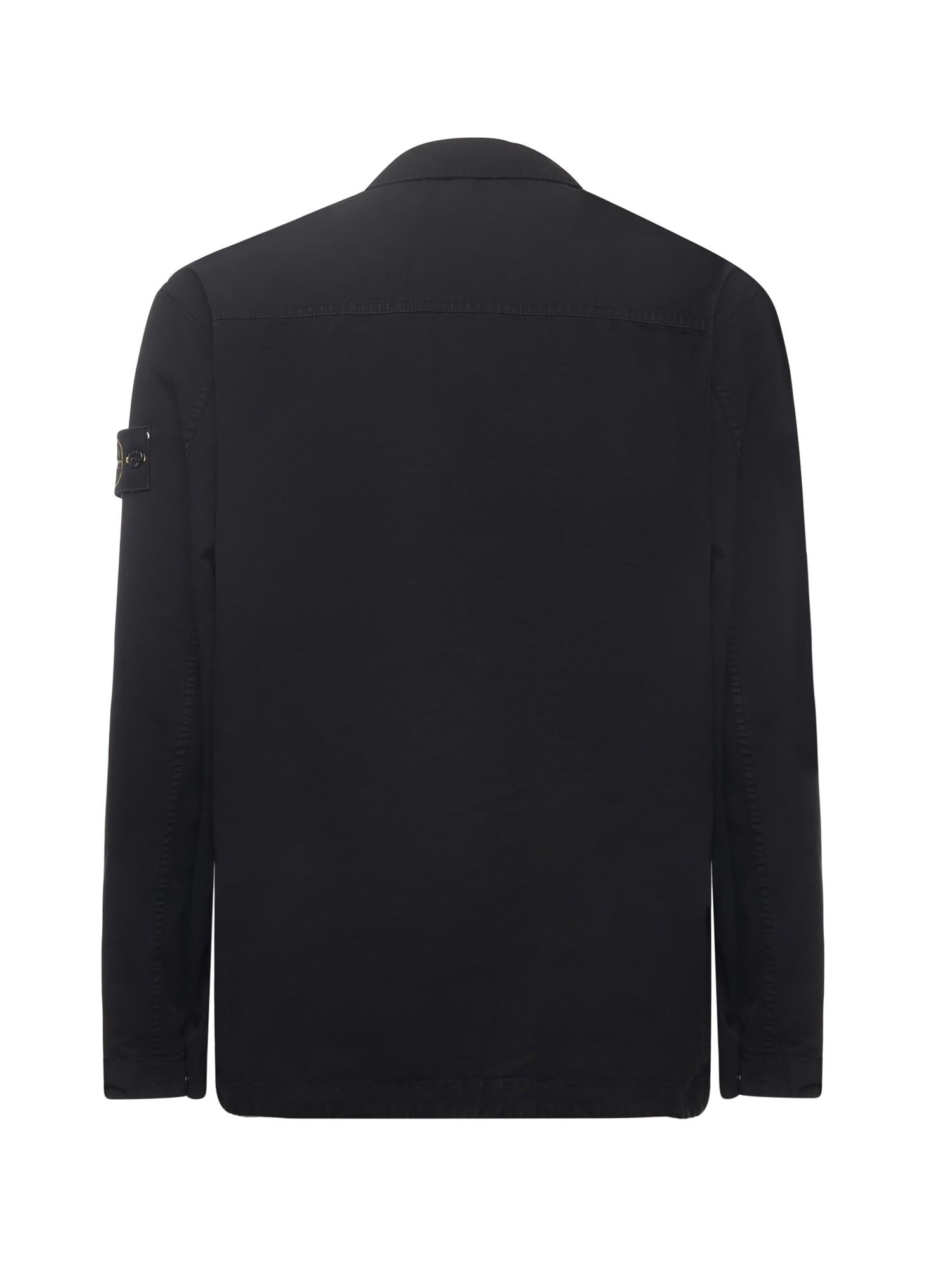 Оригінальна Overshirt In Cotone Con Logo Stone island – детальний вид