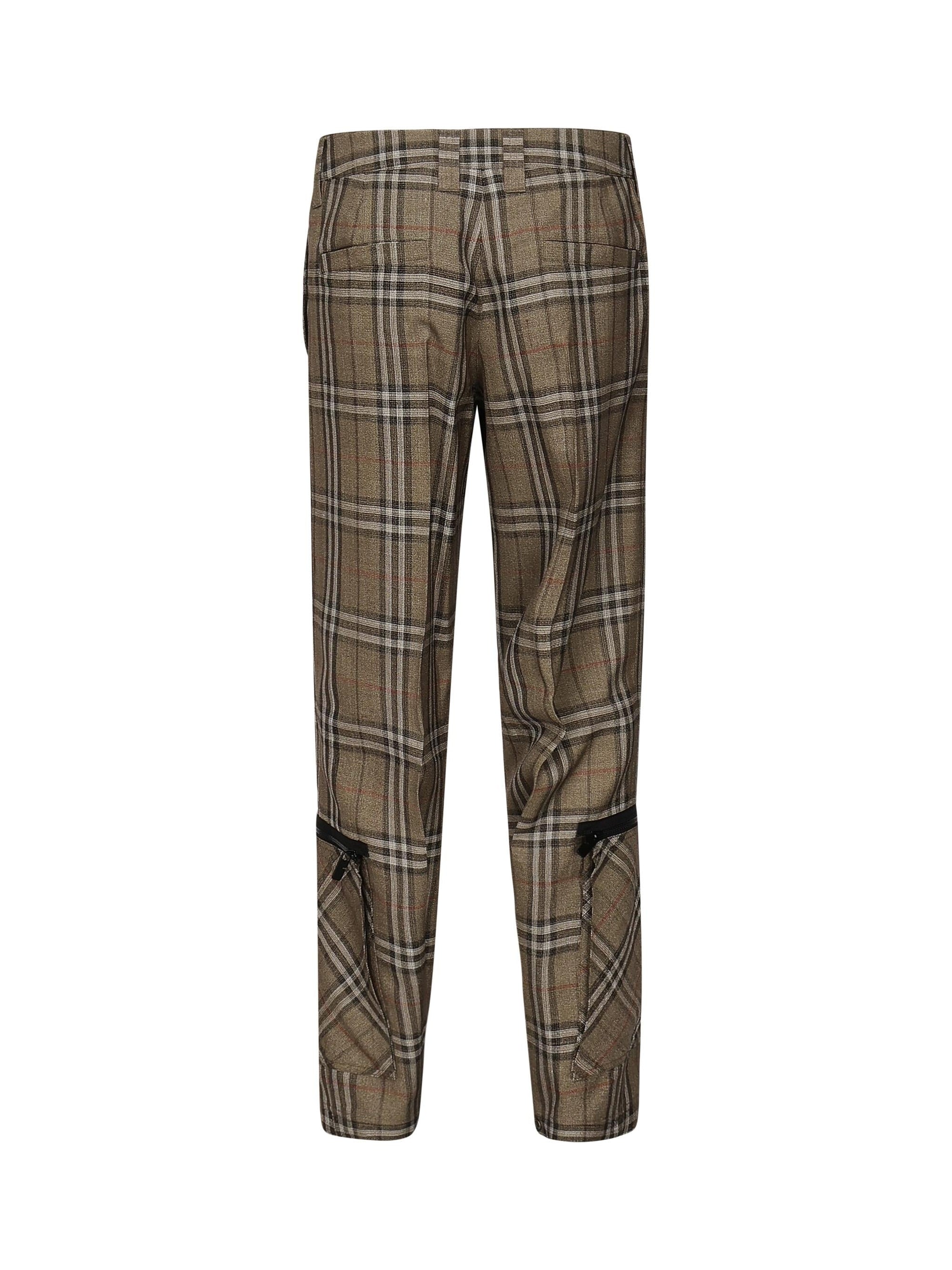 Pantaloni Cargo In Misto Seta Check Burberry – Гарантія оригінальності – детальний вид