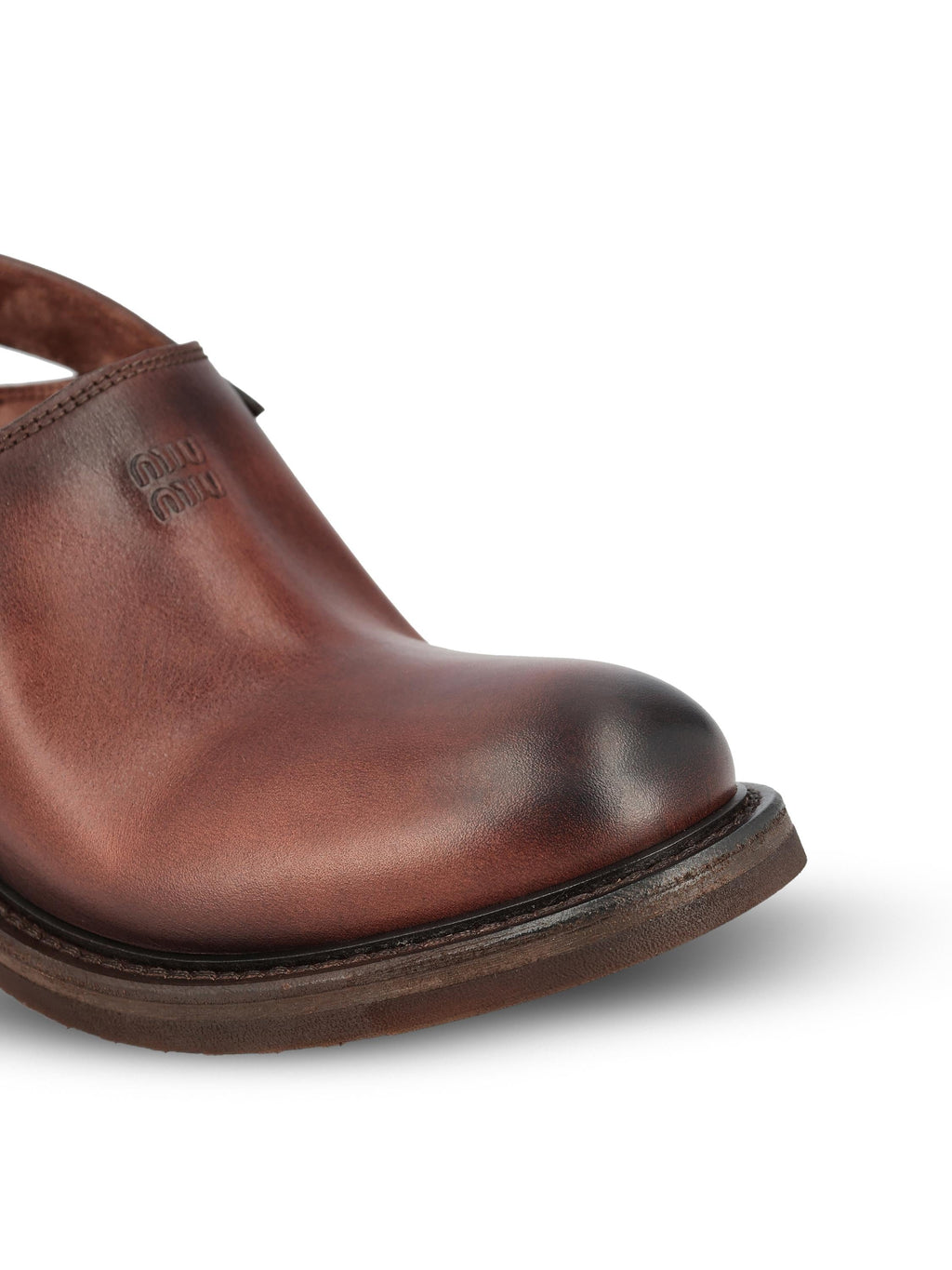 Foule Leather Mules Miu miu – Гарантія оригінальності – збільшений вид