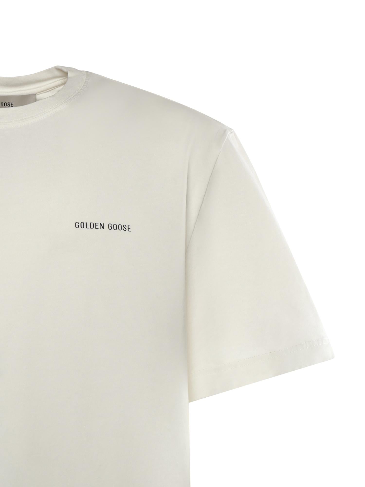 T-Shirt In Cotone Con Logo Golden goose оригінал – Купити в Україні – вид ззаду