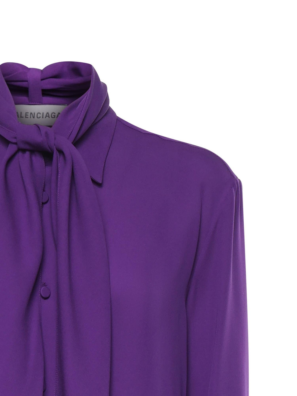 Оригінальна Camicia Con Sciarpa In Georgette DI Seta Balenciaga – вид ззаду