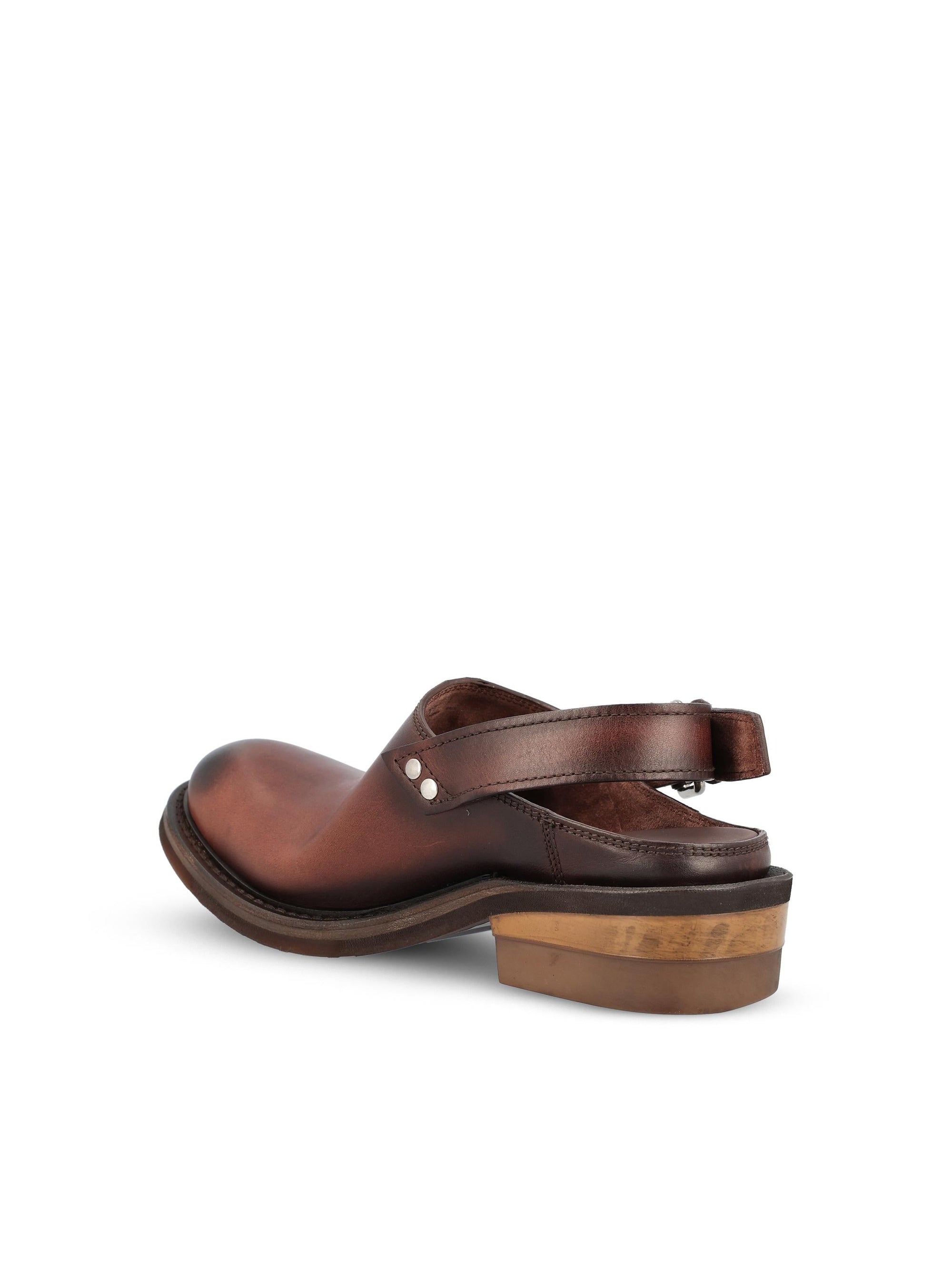 Foule Leather Mules Miu miu – Гарантія оригінальності – детальний вид