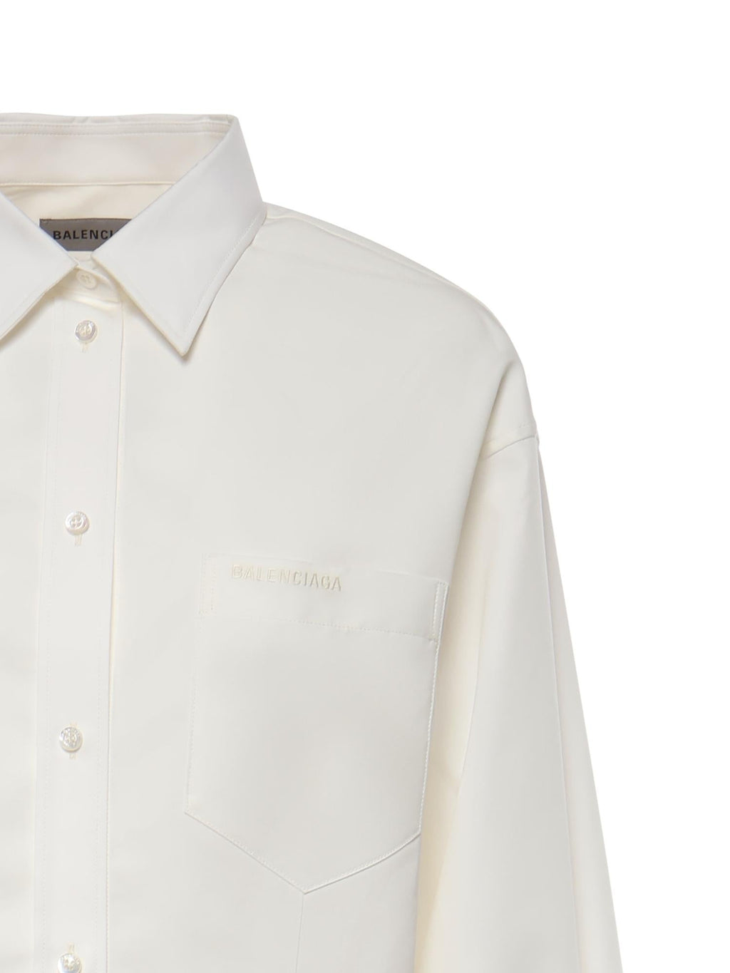 Оригінальна Camicia Classica In Popeline DI Seta E Organza DI Cotone Balenciaga – вид ззаду