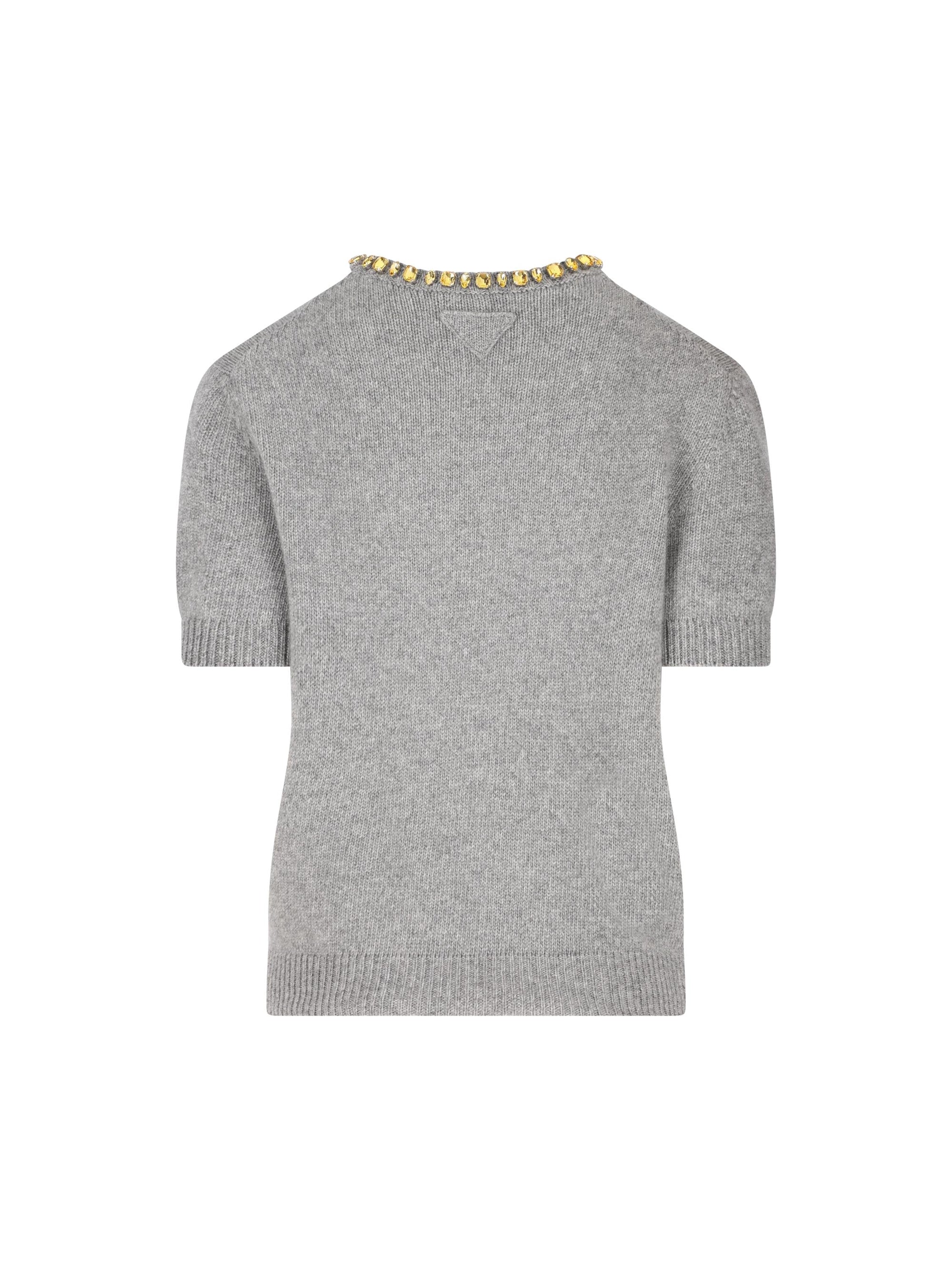 Оригінальна Maglia Girocollo In Lana E Cashmere Prada – вид ззаду