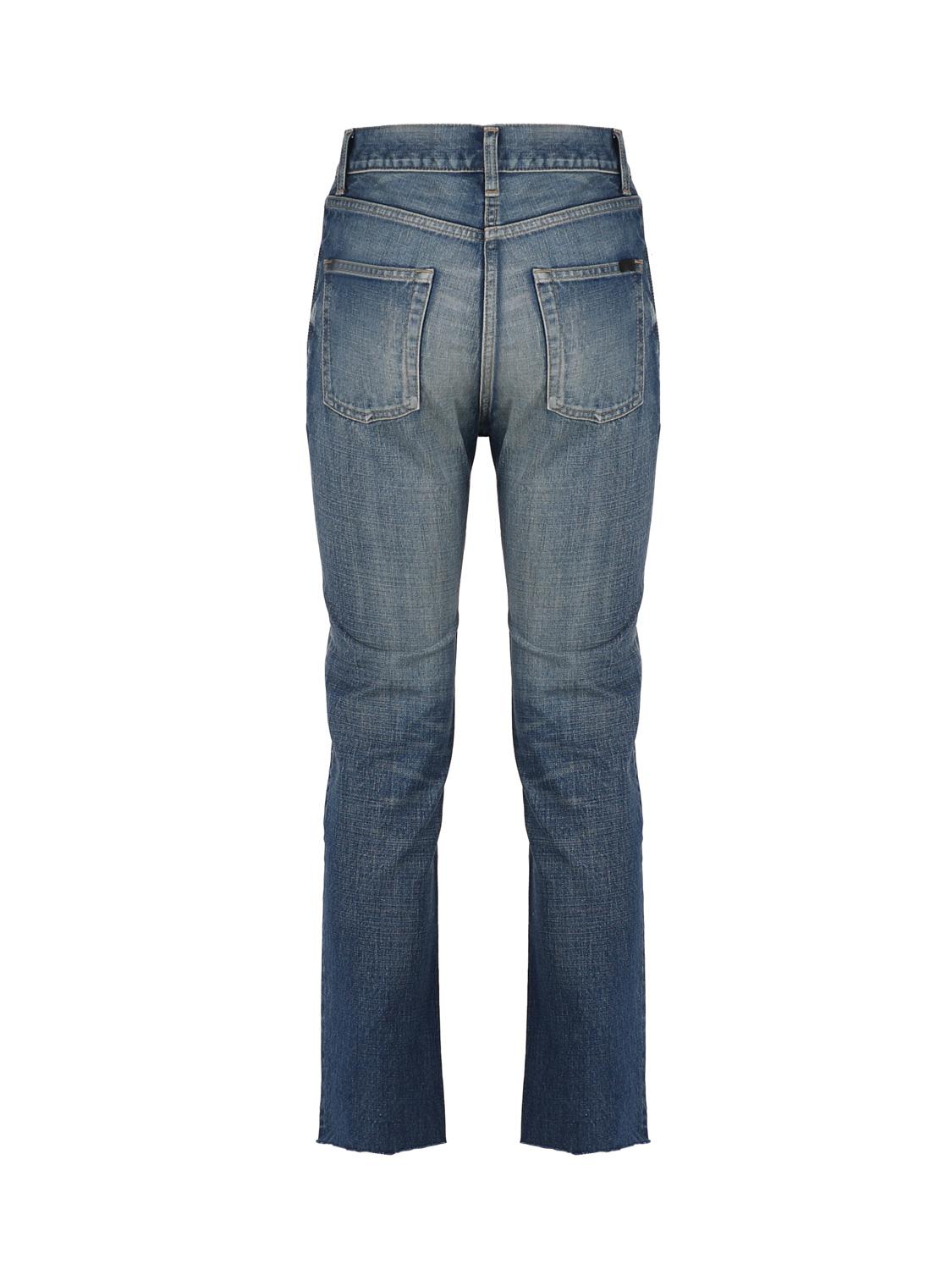 Jeans Taglio Dritto In Denim Blu Saint laurent – Гарантія оригінальності – детальний вид