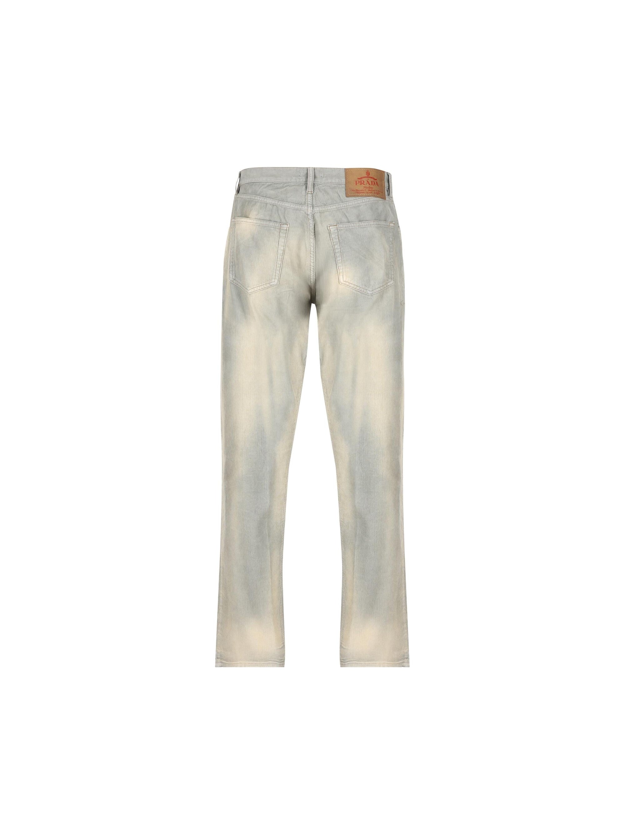 Velvet Ribbed Jeans Prada – Гарантія оригінальності – вид ззаду