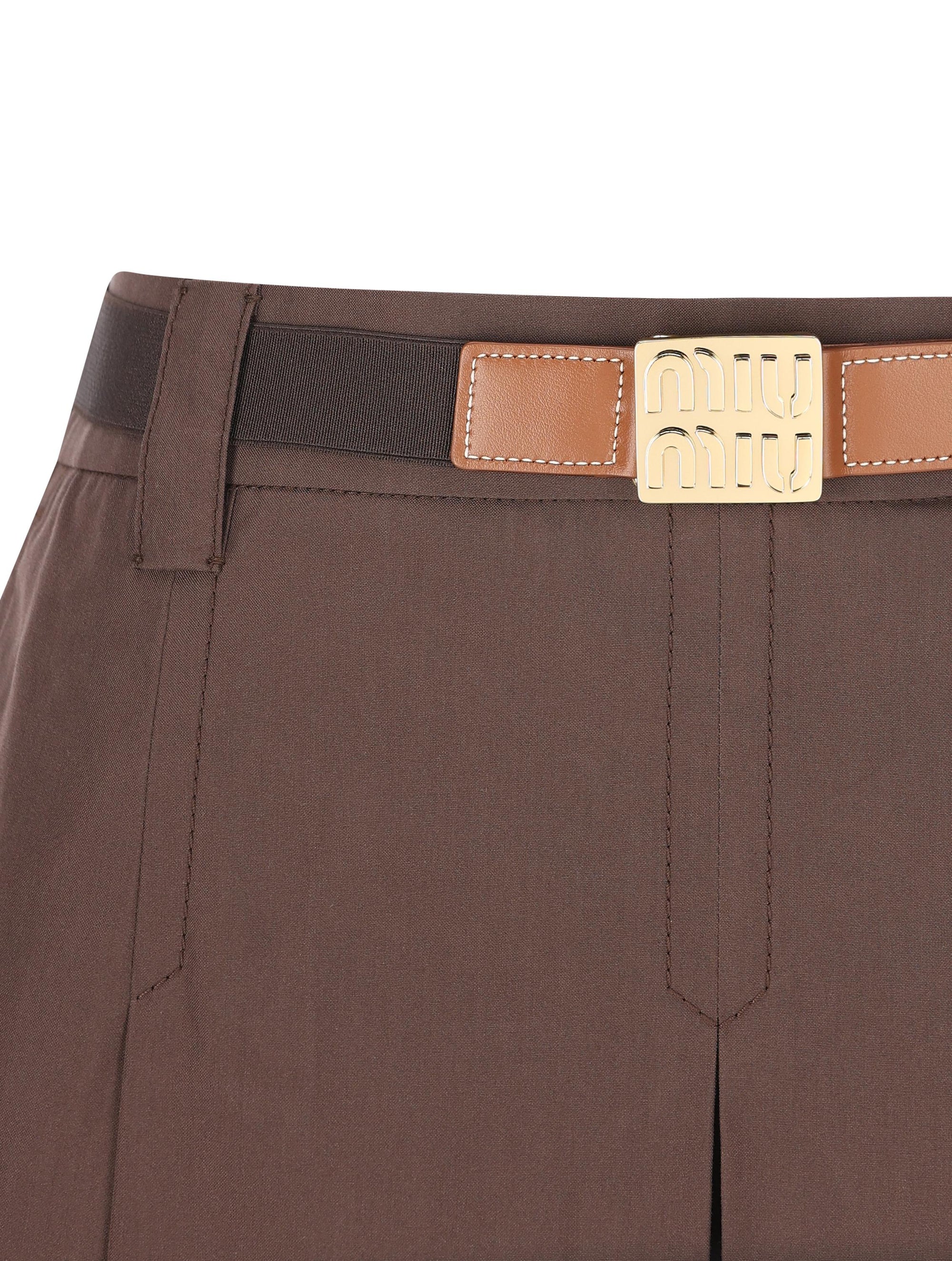 Mini Skirt In Panama Miu miu – Гарантія оригінальності – детальний вид