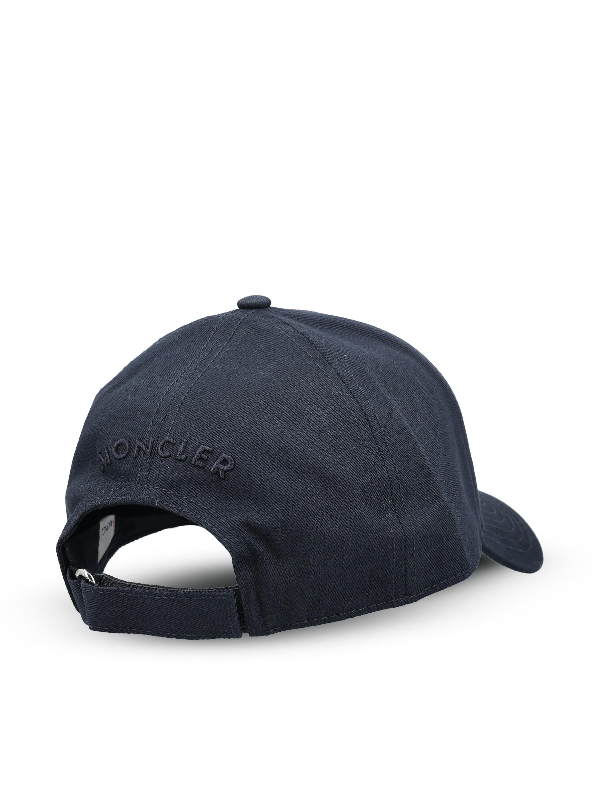 Cotton Baseball Cap Moncler – Гарантія оригінальності – детальний вид - MONCLER
