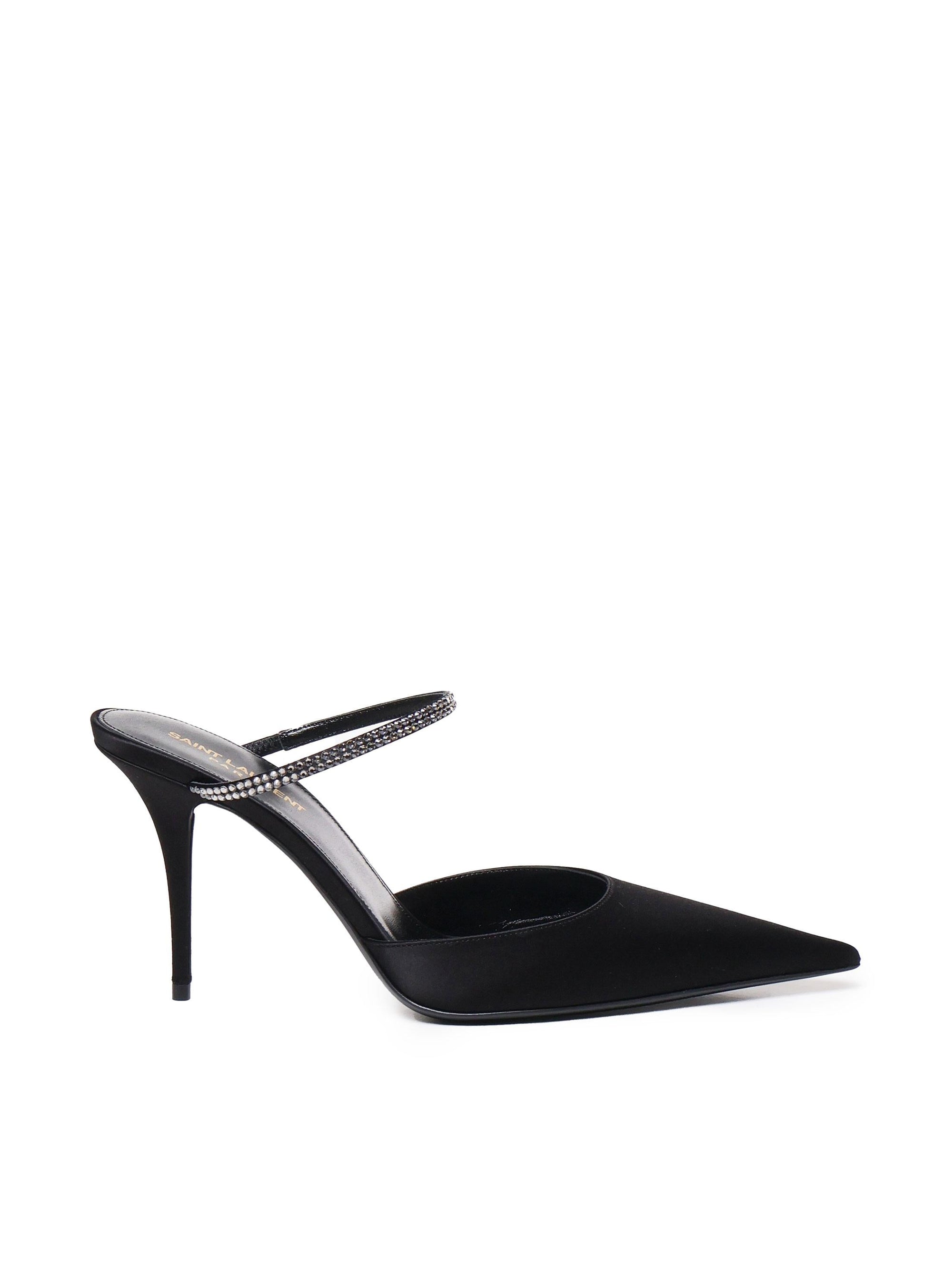 Slingback Barbara In Satin Saint laurent оригінал – Купити в Україні – боковий вид