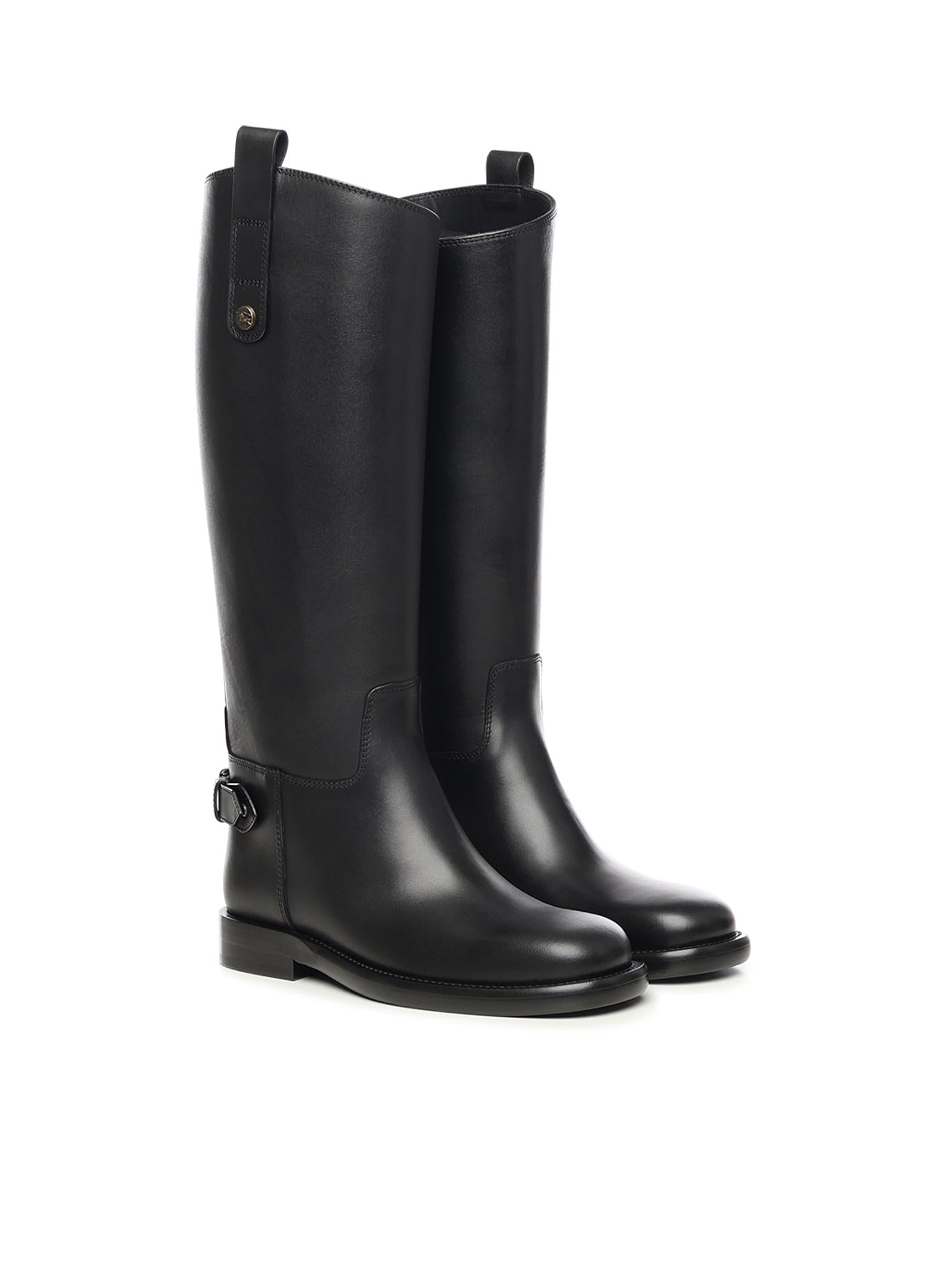 Stivali Cavalier In Pelle Burberry оригінал – Купити в Україні – вид ззаду