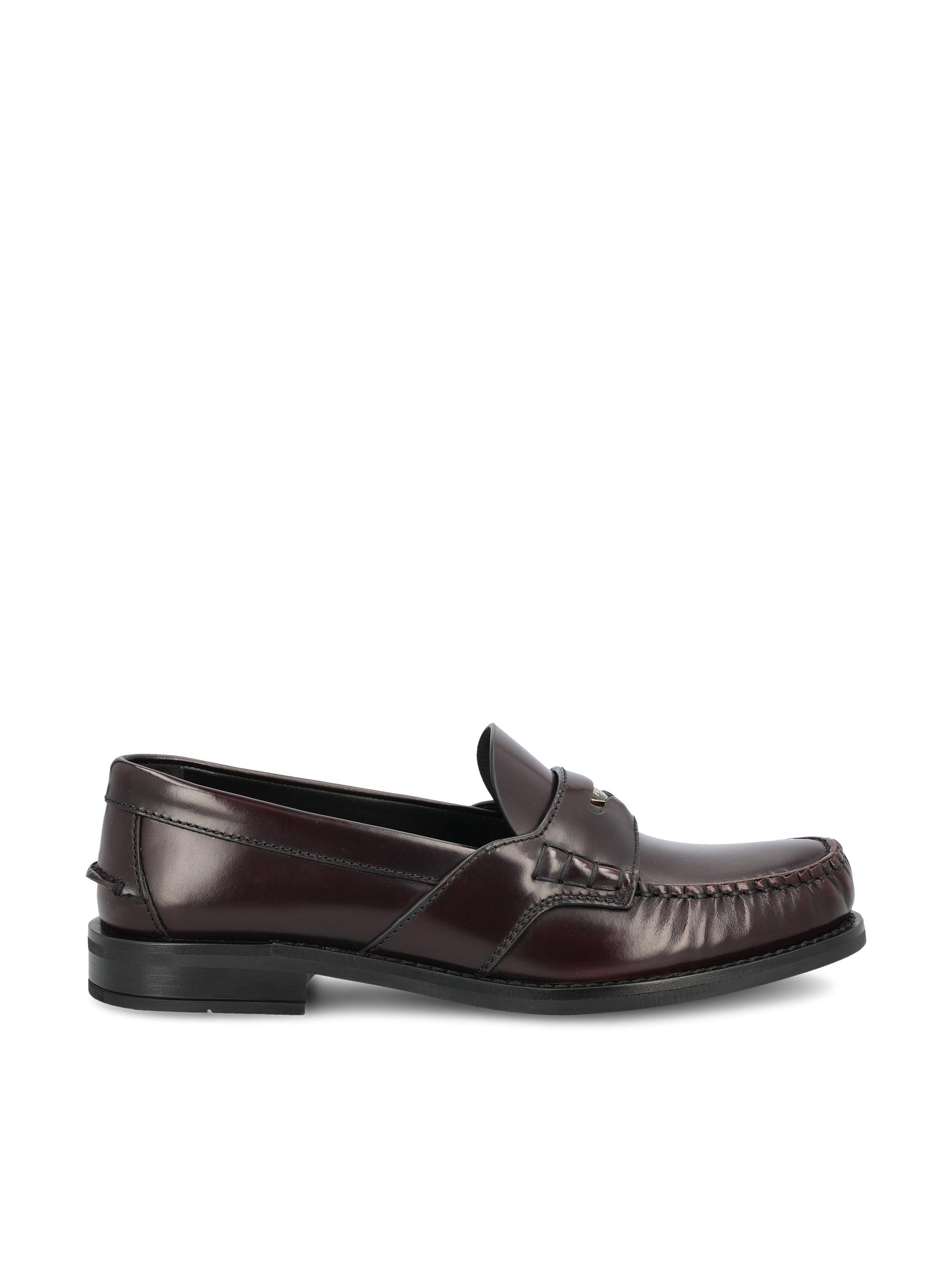 Оригінальна Polished Leather Loafers Prada – боковий вид