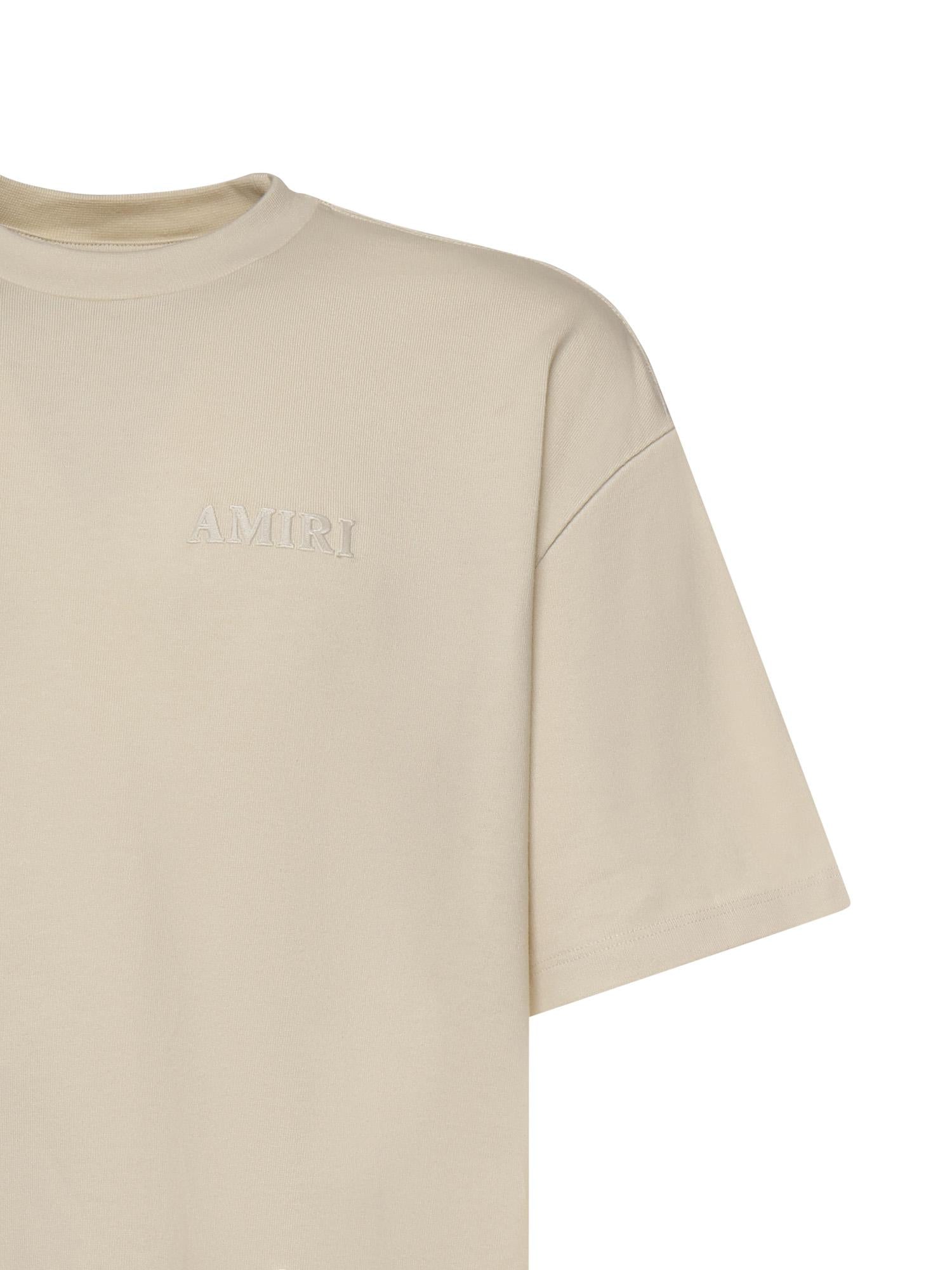 T-Shirt In Cotone Con Logo Amiri оригінал – Купити в Україні – вид ззаду