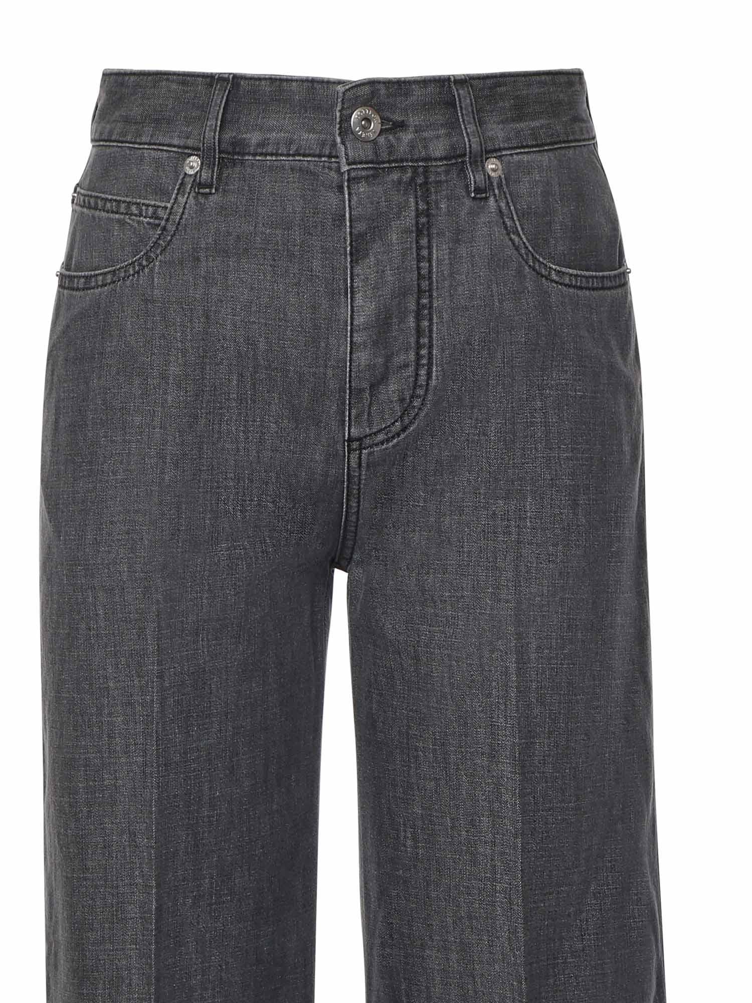 Jeans A Palazzo In Denim Bottega veneta – Гарантія оригінальності – вид ззаду