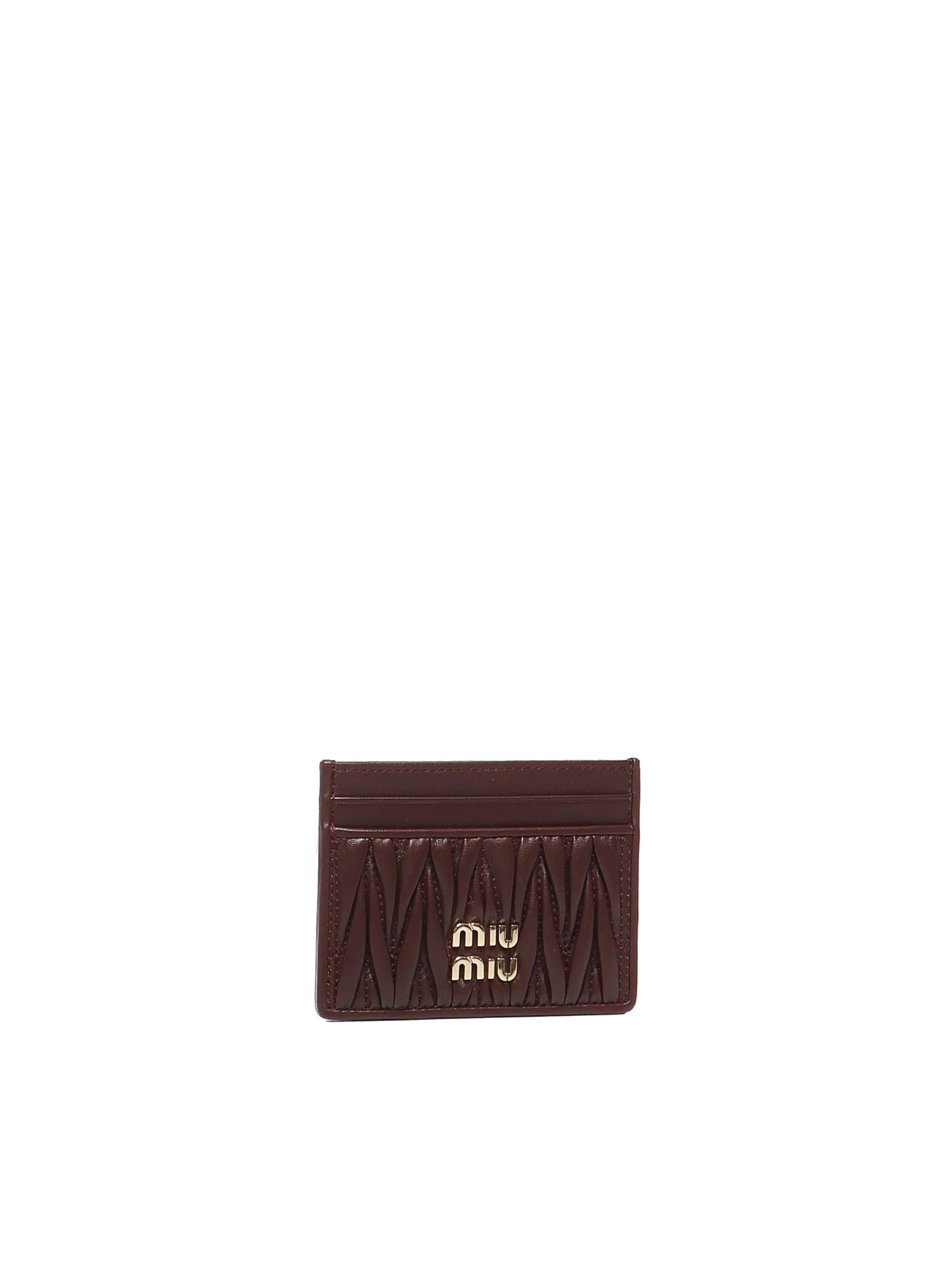Оригінальна Portacarte In Nappa Matelassé Miu miu – вид ззаду