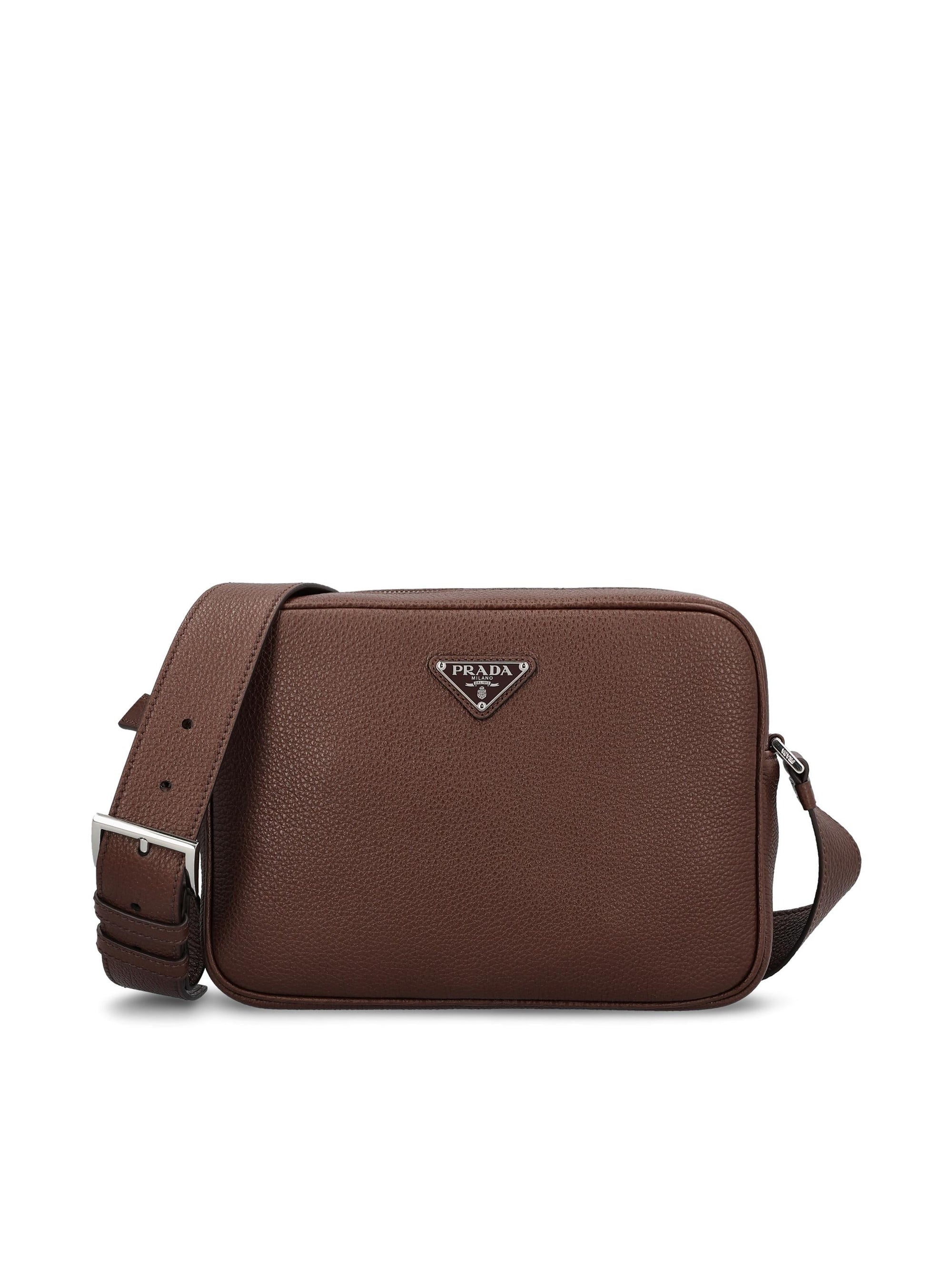 Crossbody Bag In Leather Prada оригінал – Купити в Україні – боковий вид