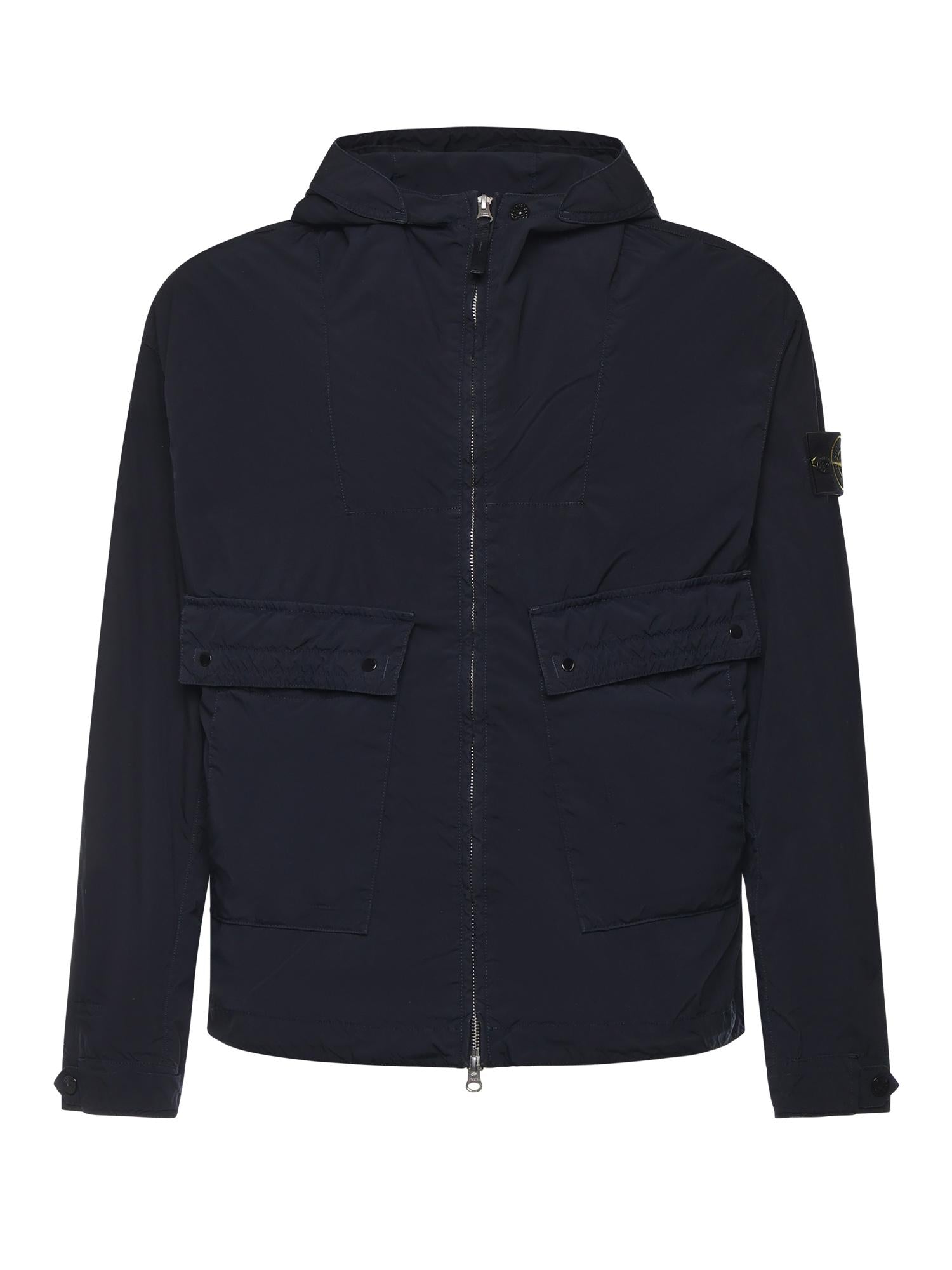 Giacca Con Cappuccio E Logo Stone island оригінал – Купити в Україні – боковий вид