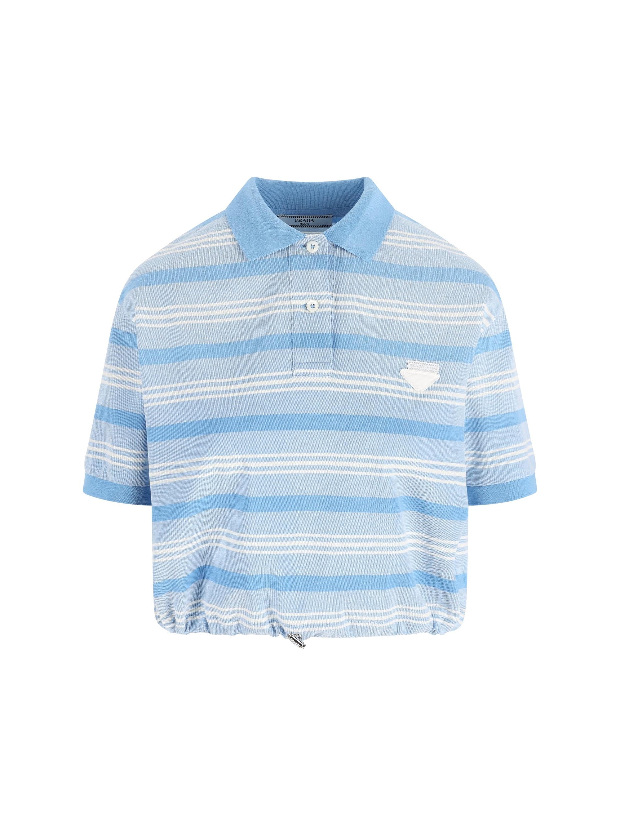 Cotton Polo Shirt Prada – Гарантія оригінальності – боковий вид