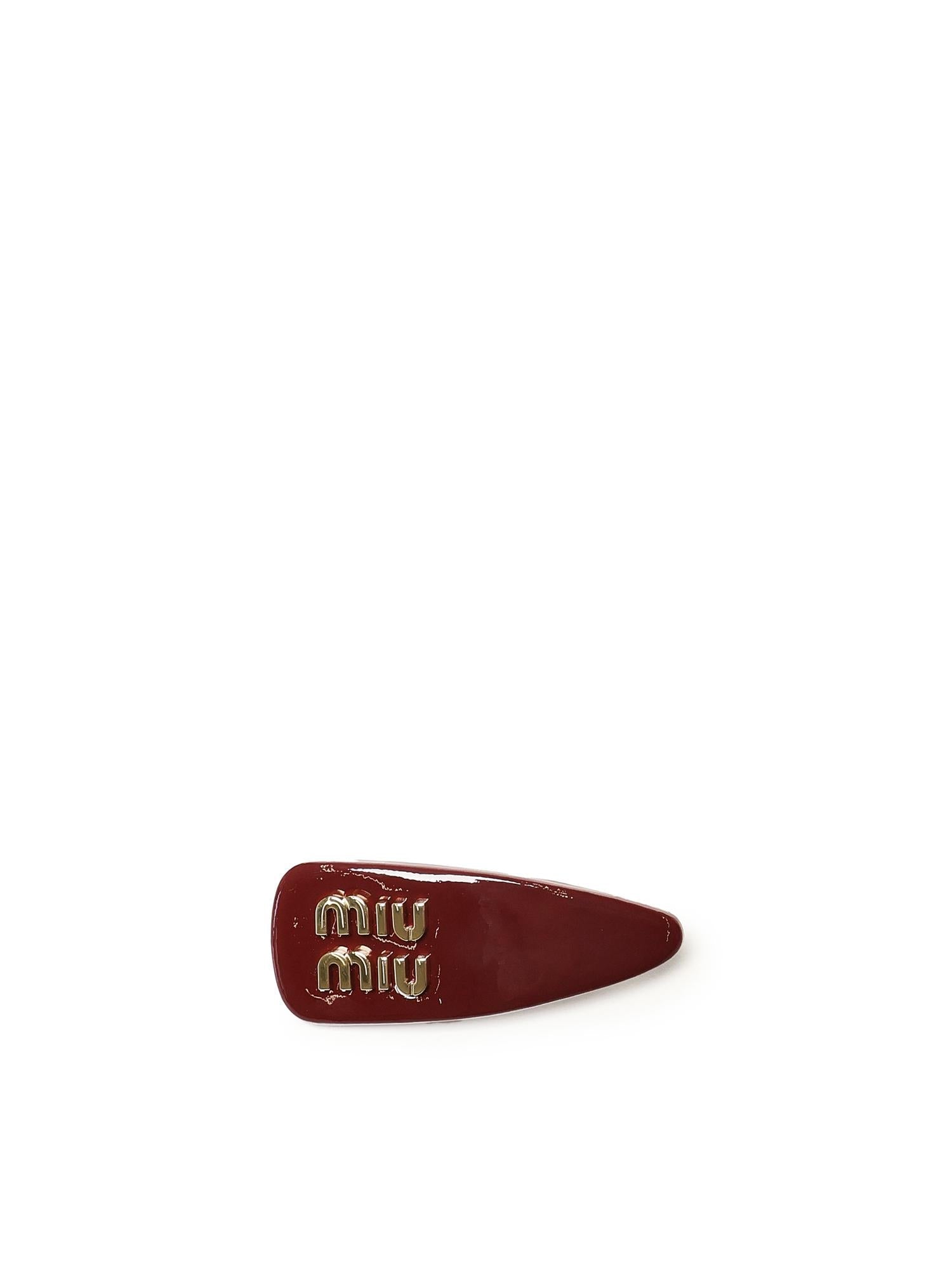 Оригінальна Fermaglio In Pelle Verniciata Miu miu – боковий вид