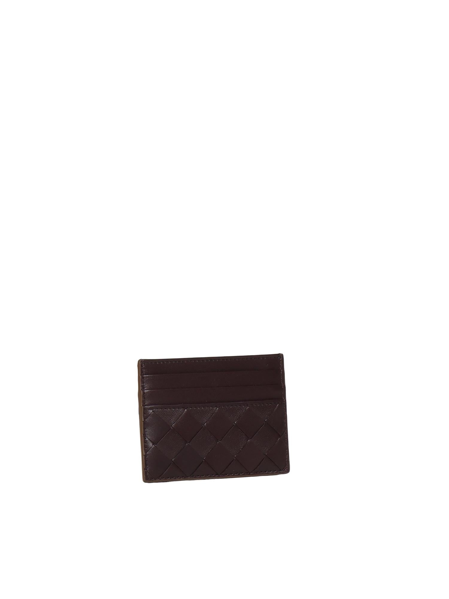 Porta Carte DI Credito Intrecciato Bottega veneta – Гарантія оригінальності – вид ззаду