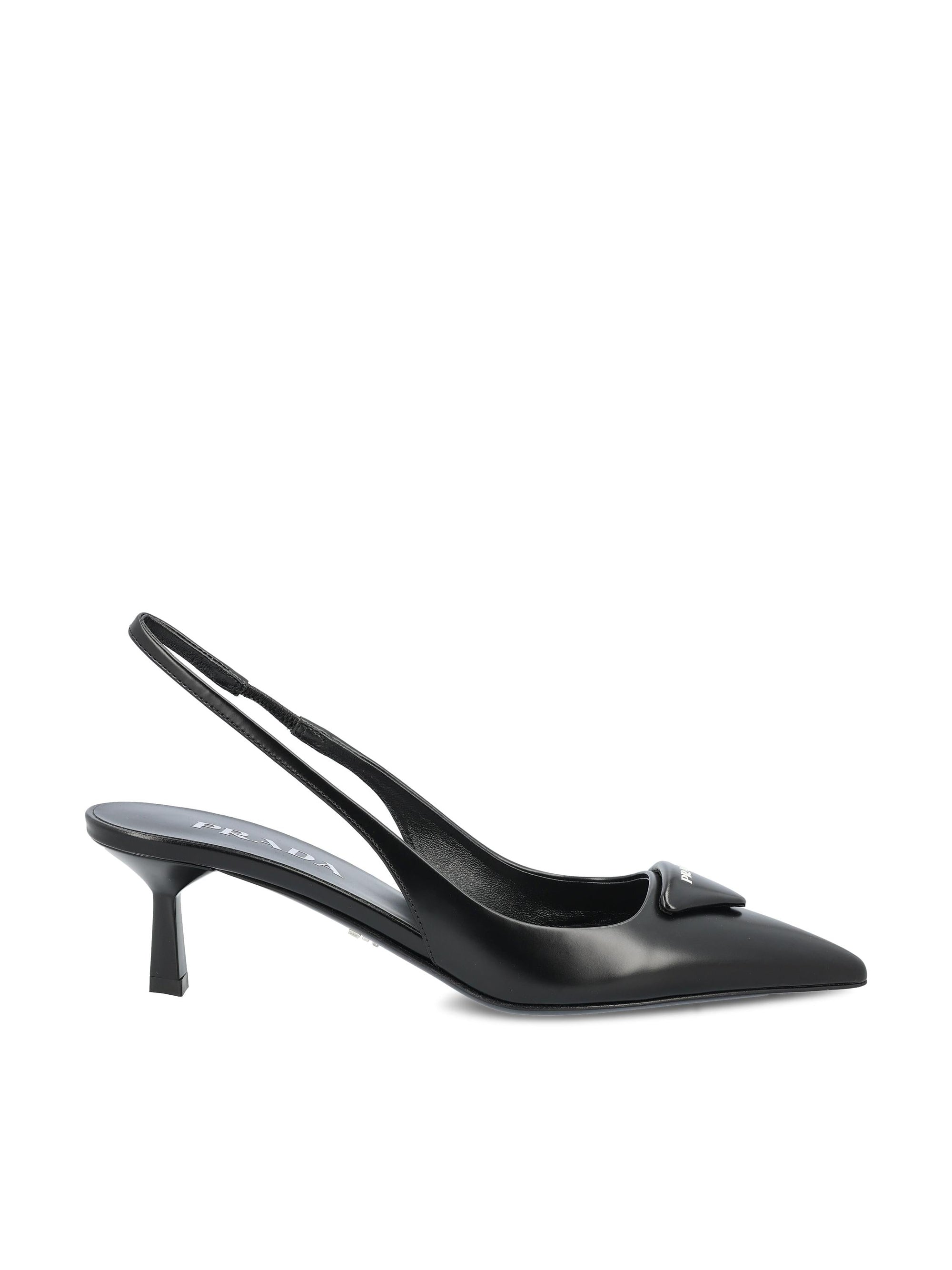 Оригінальна Slingback Pumps Crafted In Leather Prada – боковий вид