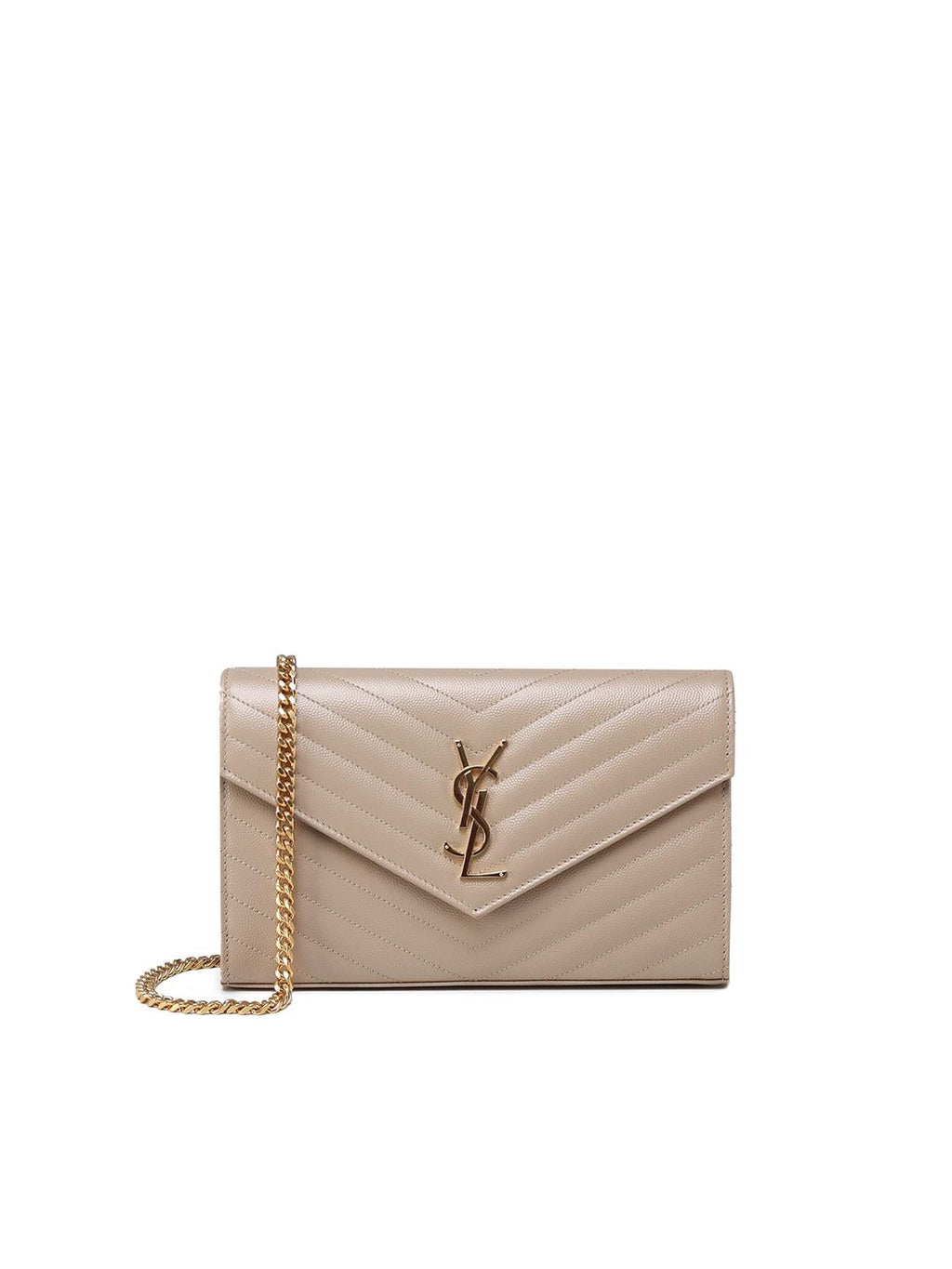 Оригінальна Pochette Con Catena Cassandre In Pelle Grain De Poudre Saint laurent – боковий вид