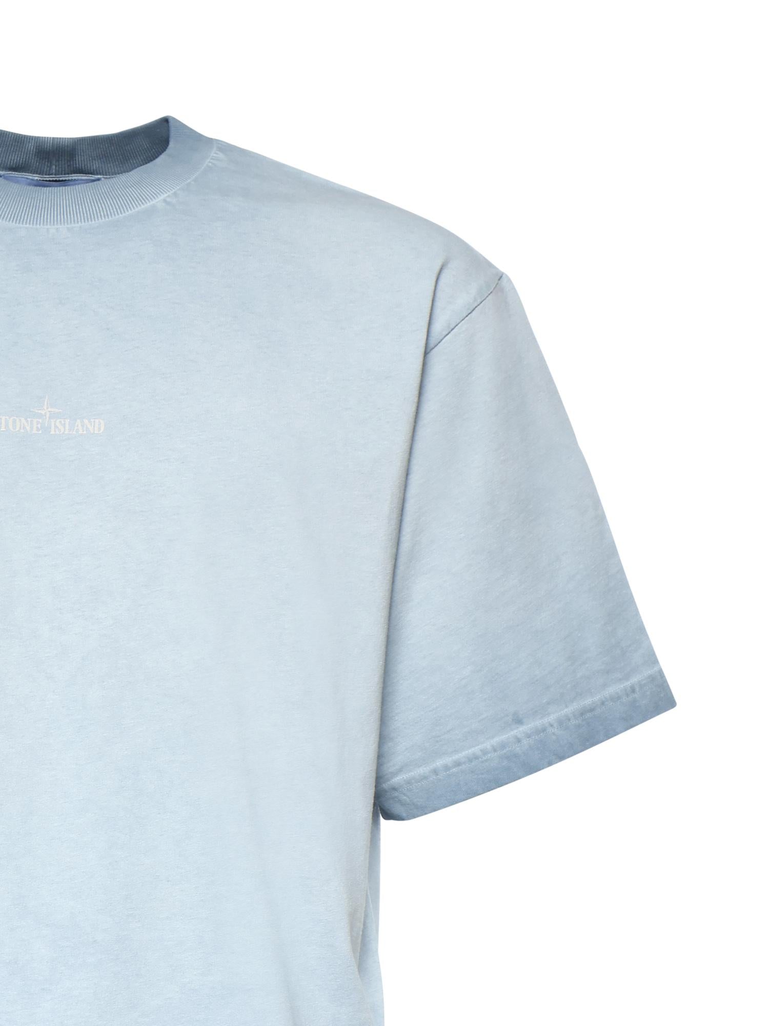 T-Shirt Con Stampa Erosion In Jersey DI Cotone Stone island оригінал – Купити в Україні – вид ззаду