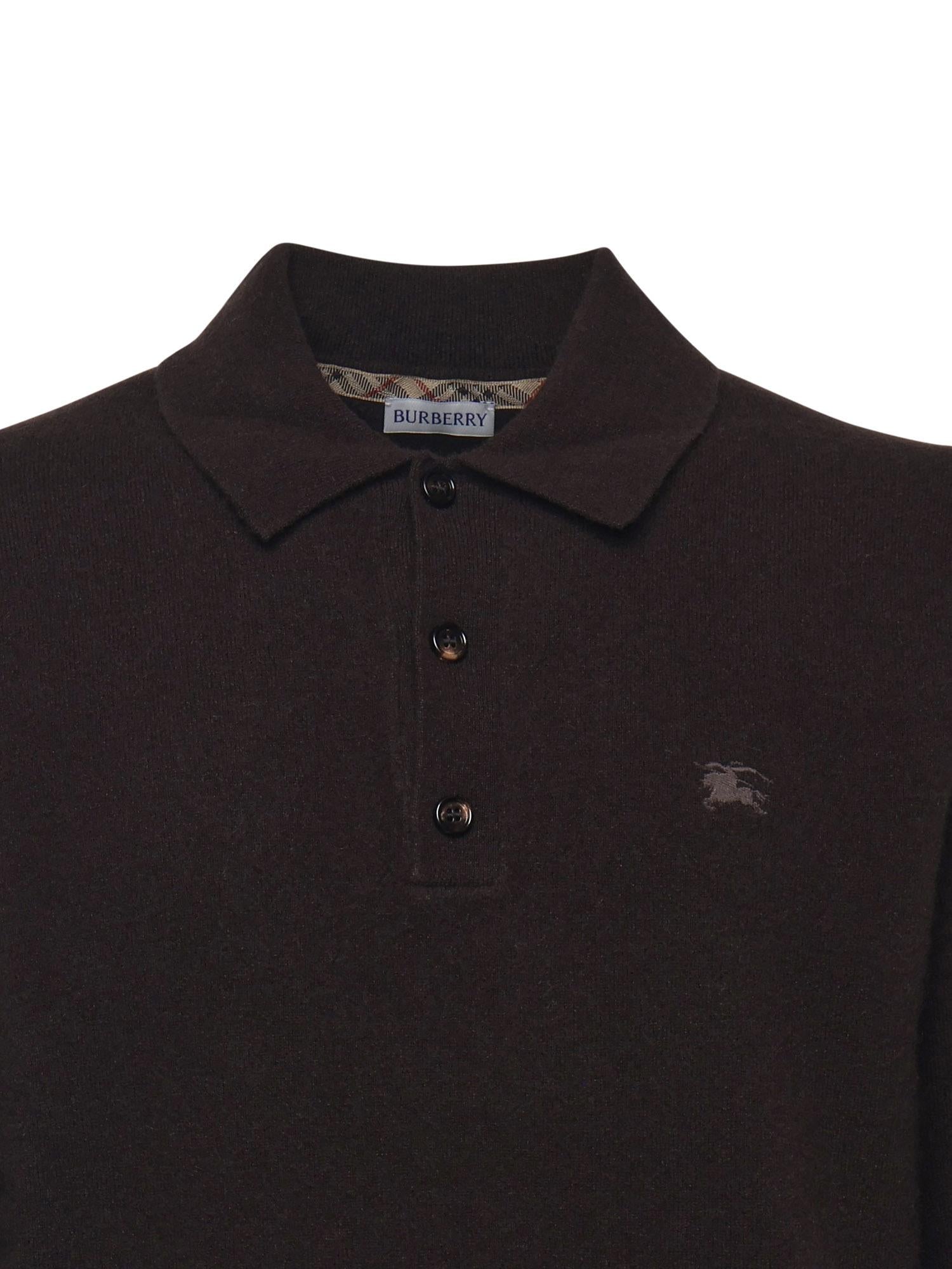 Polo In Misto Cashmere Burberry – Гарантія оригінальності – вид ззаду