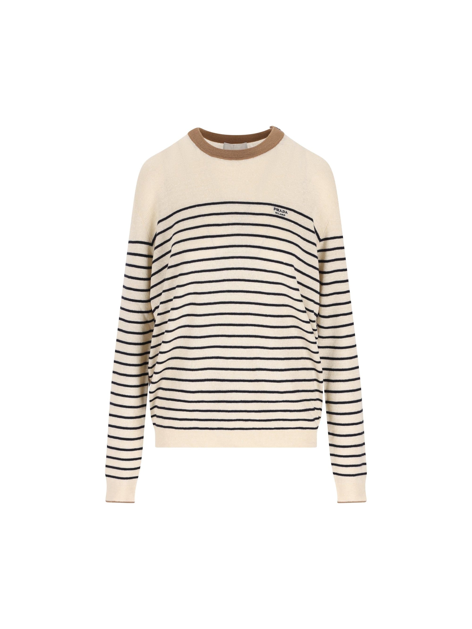 Оригінальна Linen And Cotton Sweater Prada – боковий вид