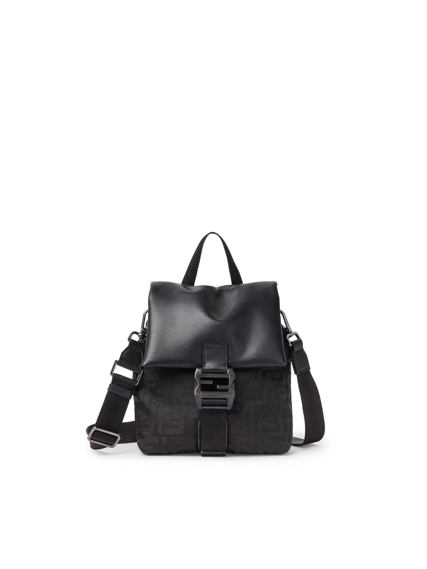 Borsa Fendi Flux In Nylon Ff E Pelle Fendi – Гарантія оригінальності – боковий вид