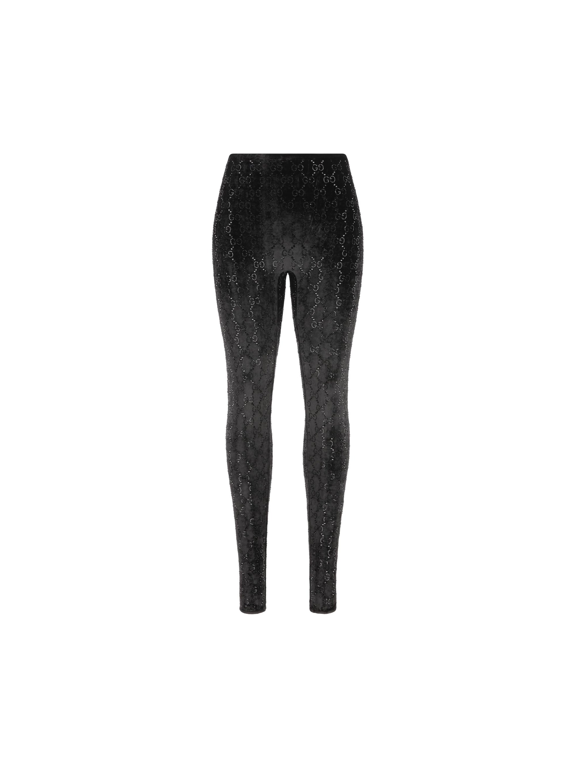 Leggings With Gg Embroidery Gucci – Гарантія оригінальності – боковий вид