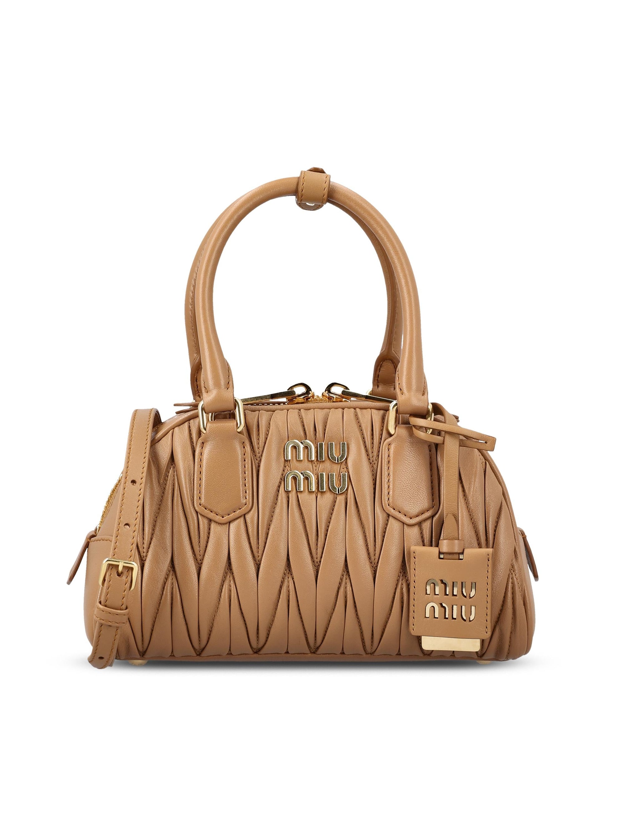 Arcadie Leather Bag Miu miu – Гарантія оригінальності – боковий вид