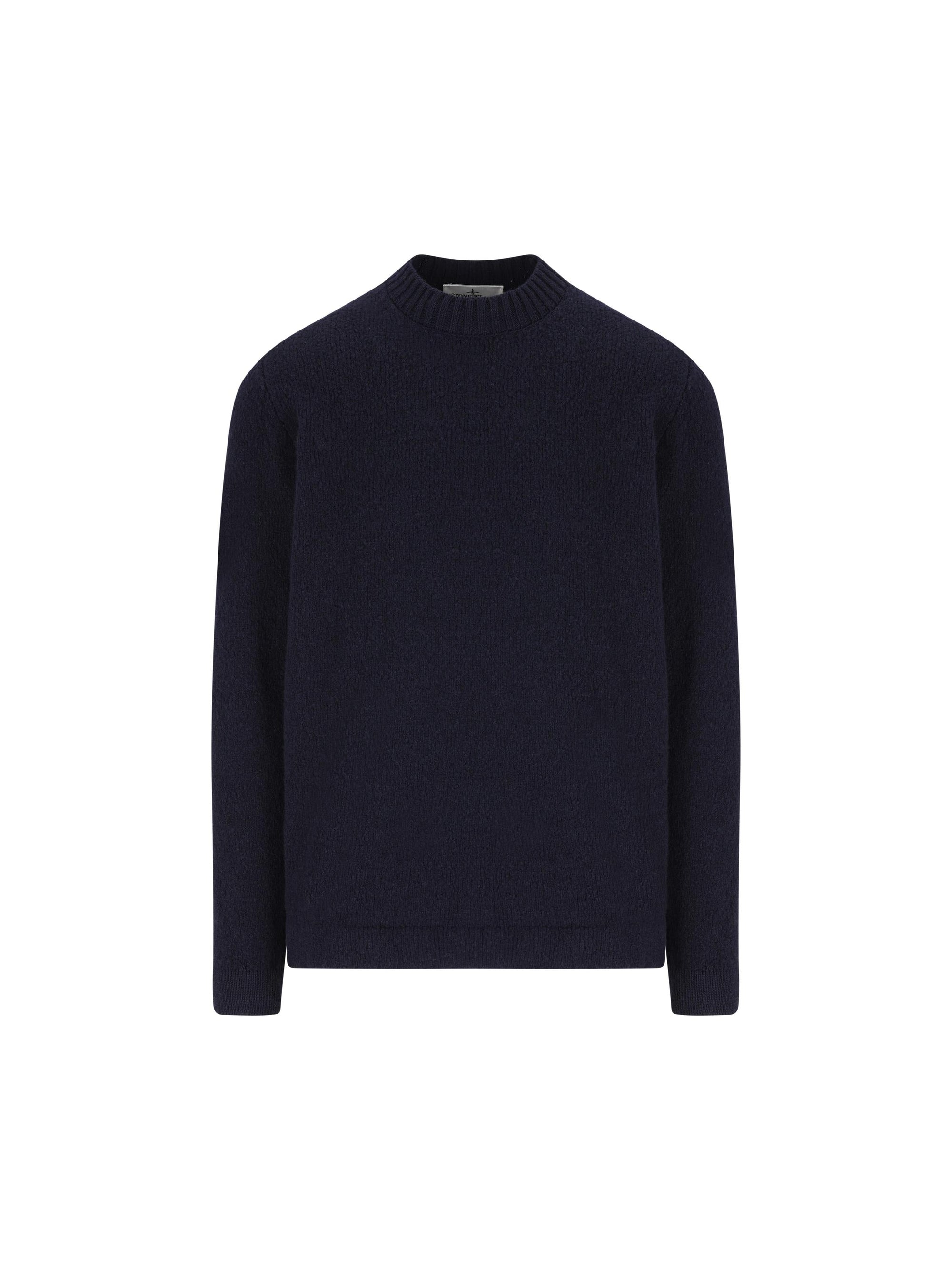 Оригінальна Wool Crew Neck Sweater Stone island – боковий вид - STONE ISLAND