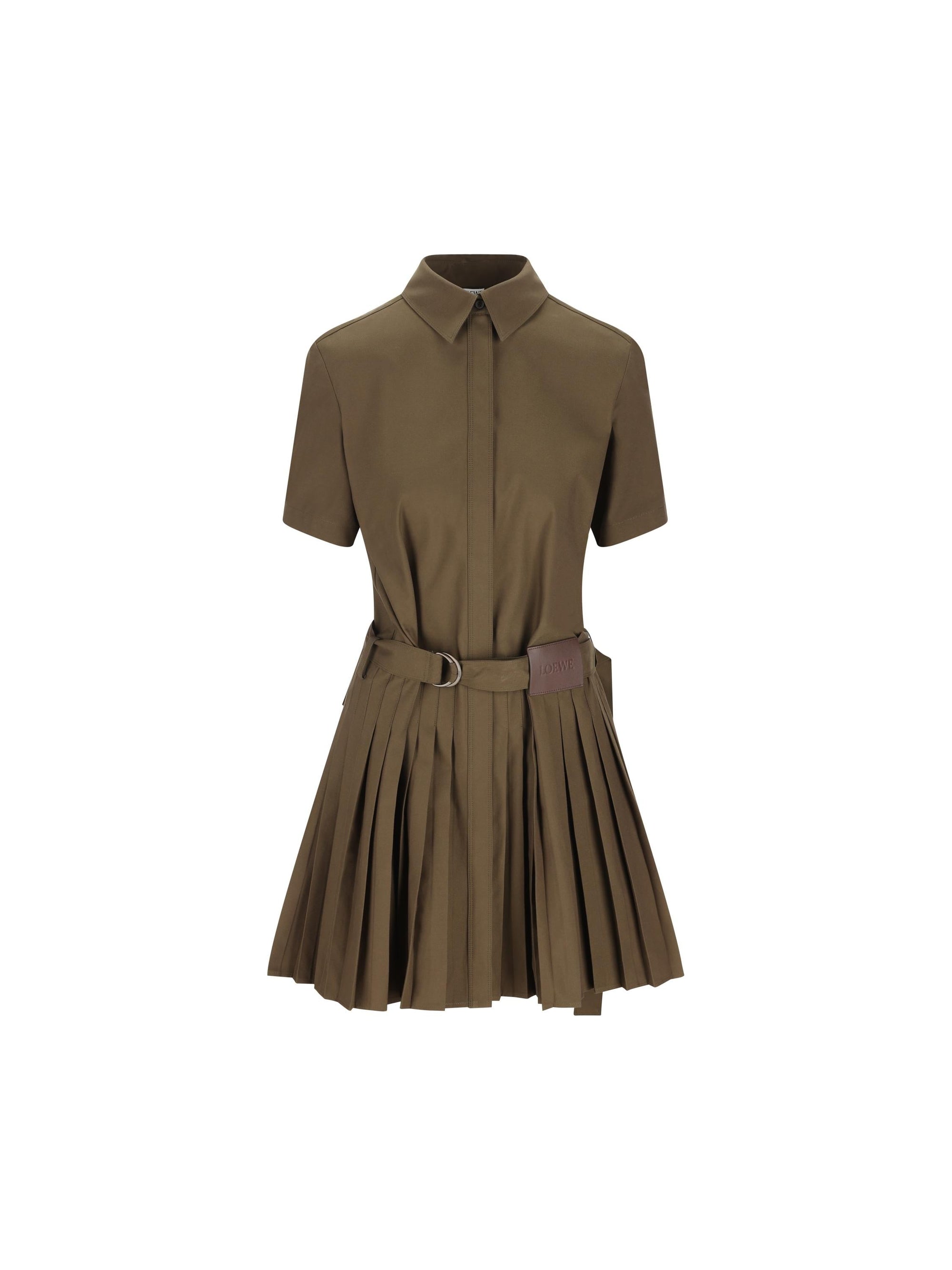 Pleated Cotton Dress Loewe – Гарантія оригінальності – боковий вид