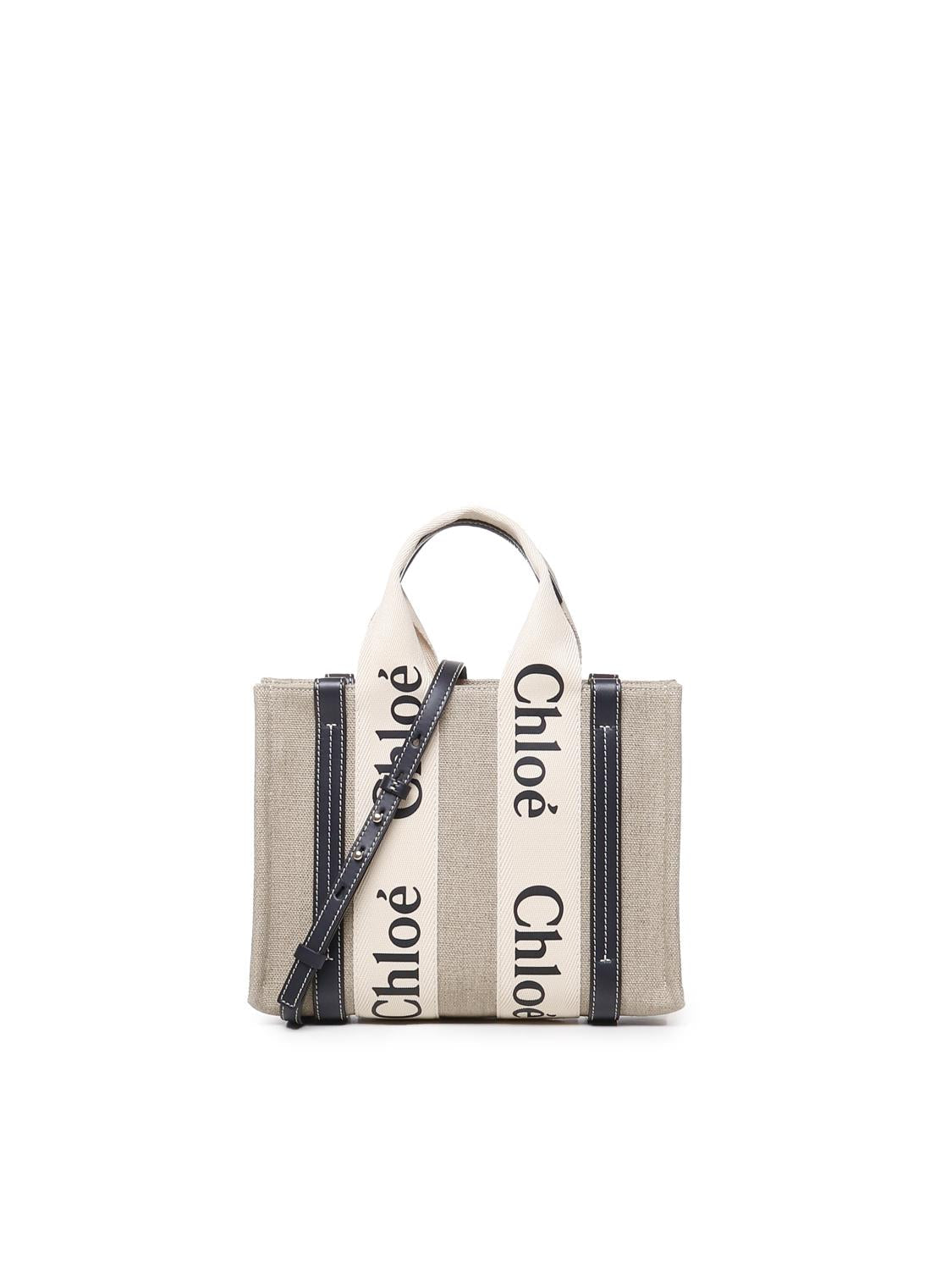 Tote Bag Piccola Woody In Lino Chloe – Гарантія оригінальності – боковий вид