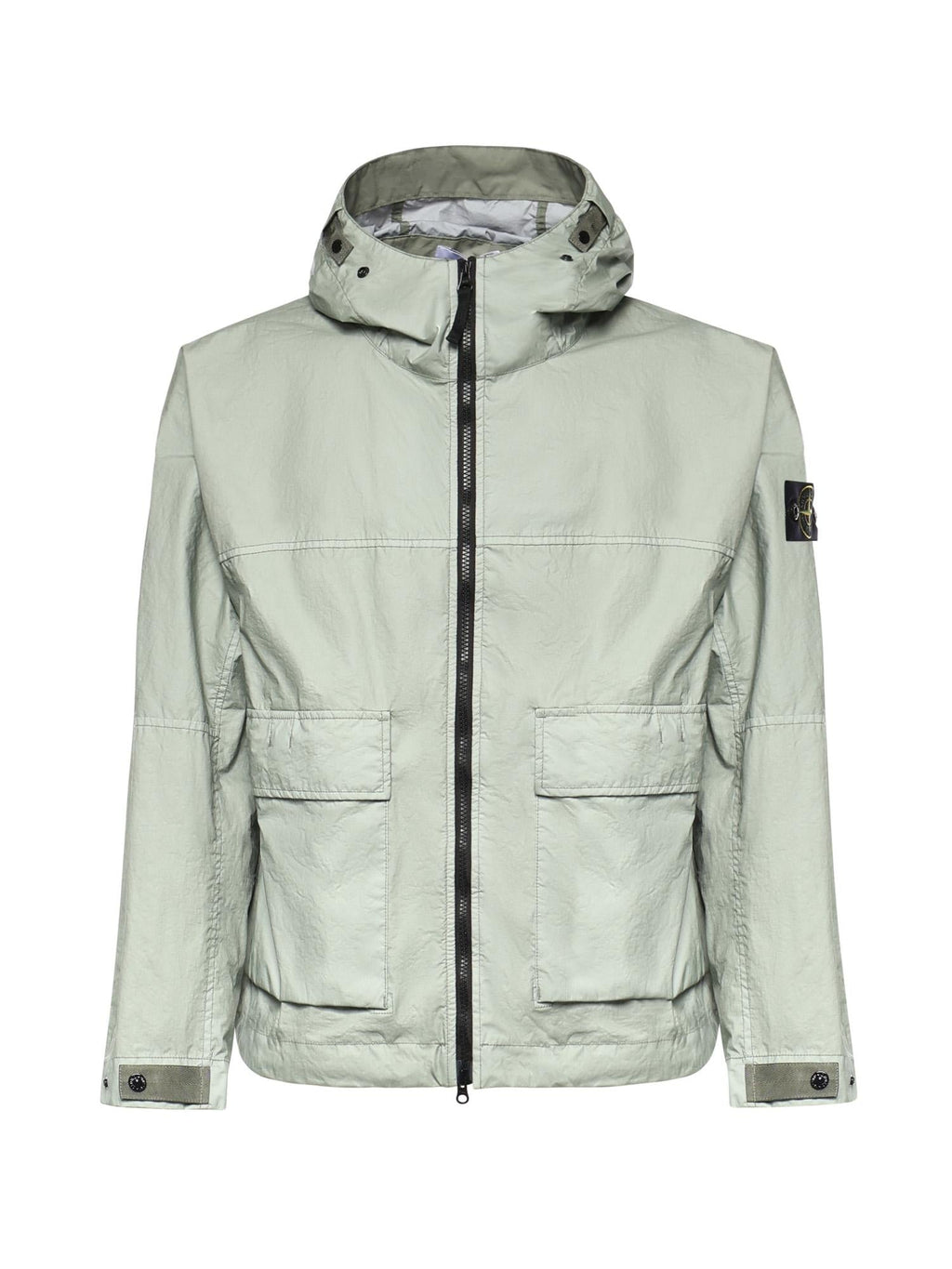 Оригінальна Giacca Con Cappuccio In Nylon Con Logo Stone island – боковий вид