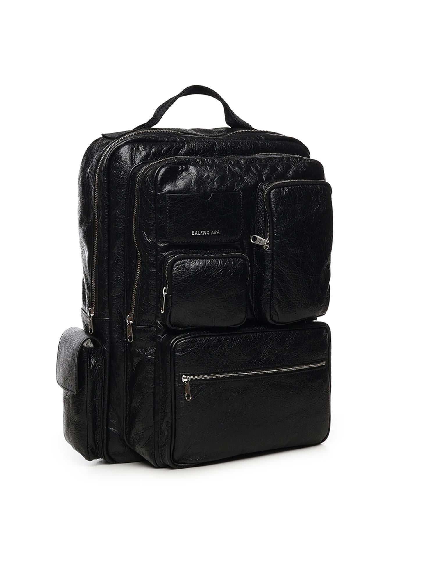 Zaino Superbusy In Pelle DI Agnello Balenciaga оригінал – Купити в Україні – вид ззаду