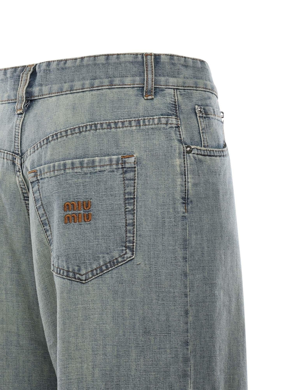 Оригінальна Jeans In Chambray Miu miu – вид ззаду